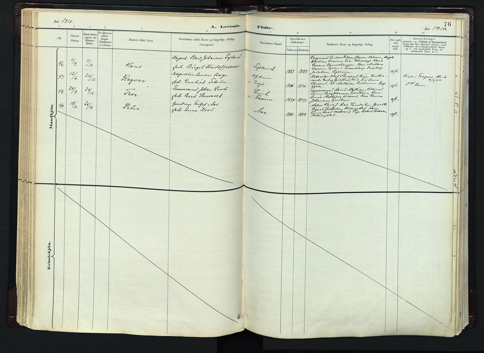 Vestre Bærum prestekontor Kirkebøker, SAO/A-10209a/F/Fa/L0001: Parish register (official) no. 1, 1896-1923, p. 76