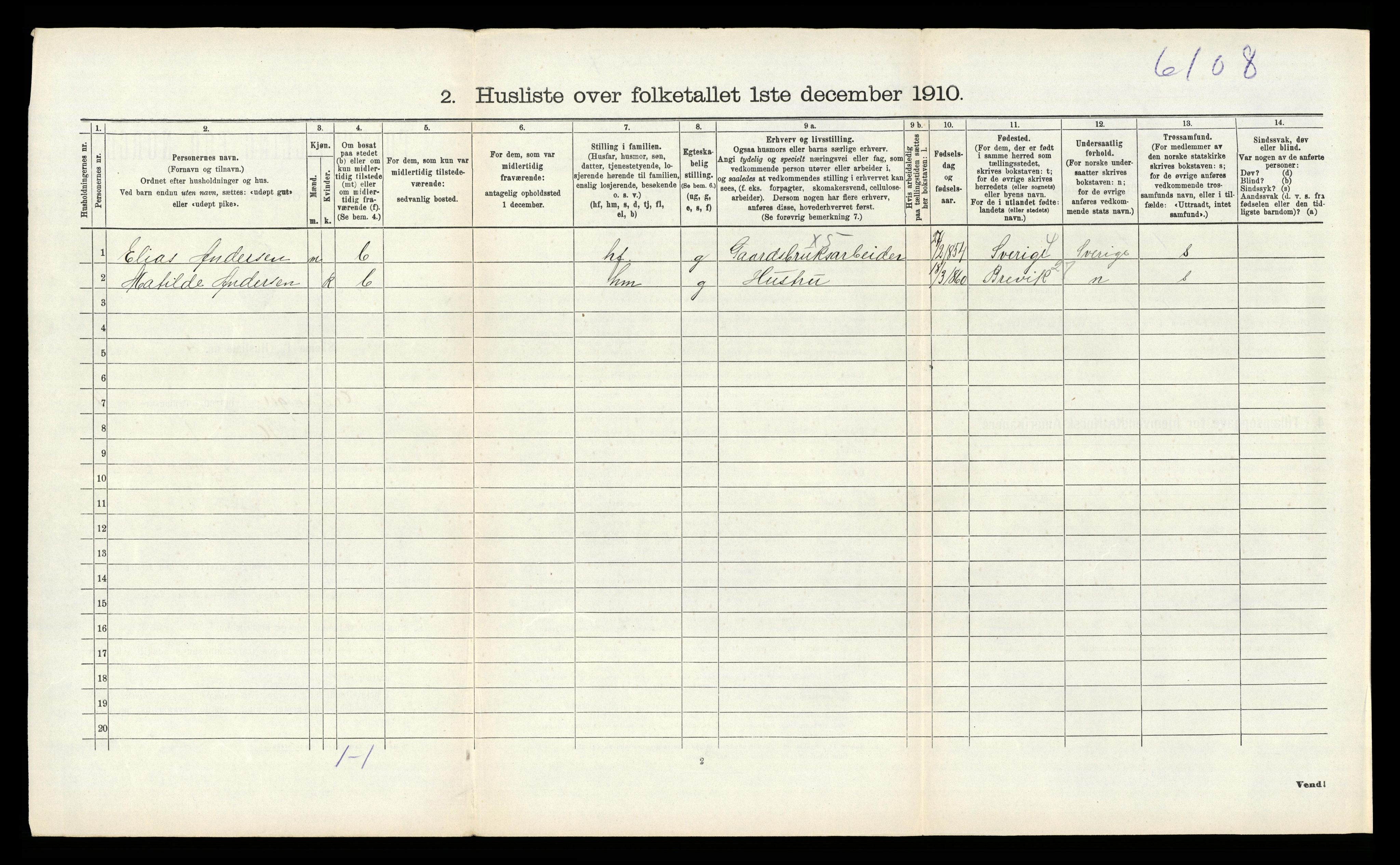 RA, 1910 census for Eidanger, 1910, p. 722