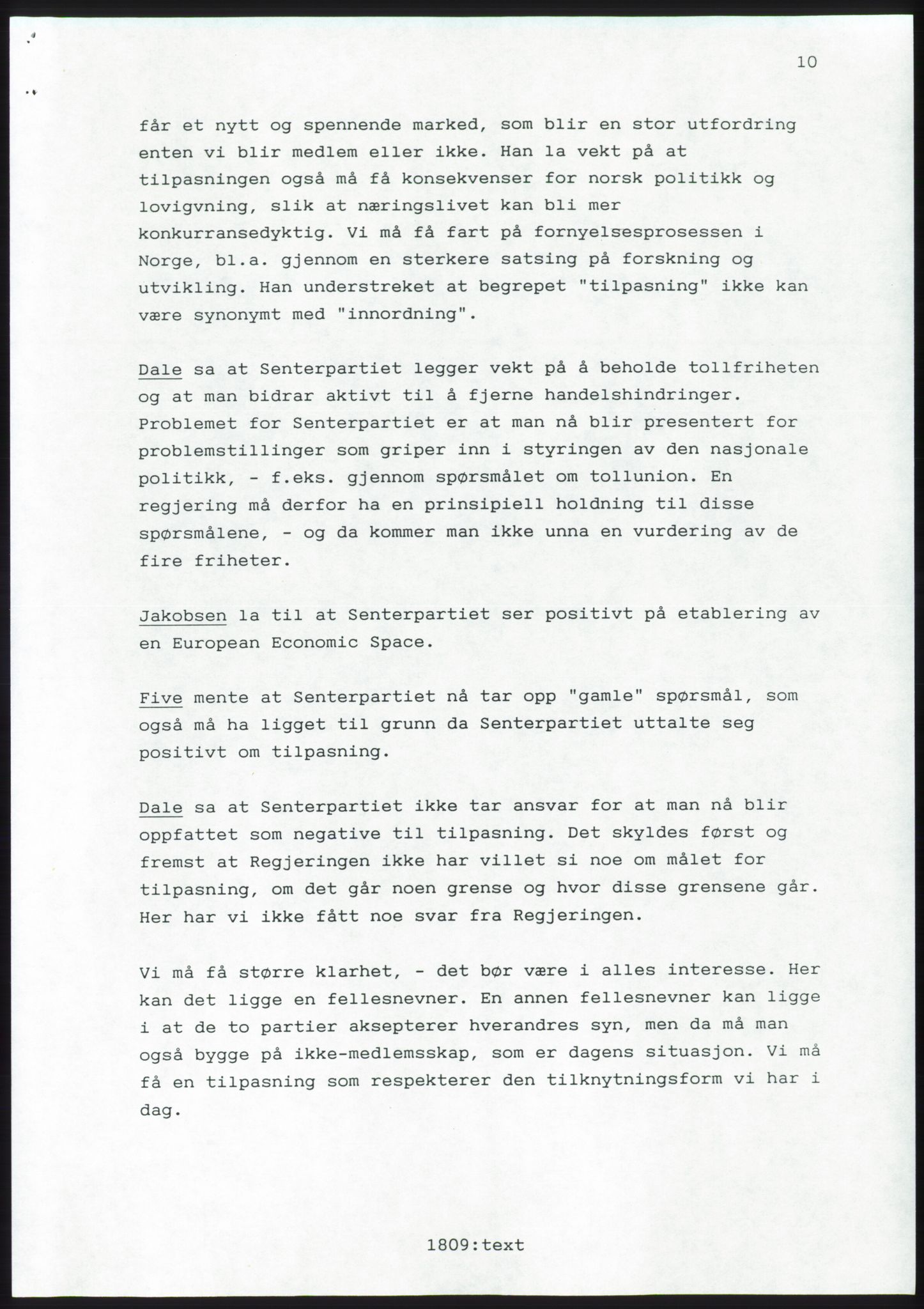 Forhandlingsmøtene 1989 mellom Høyre, KrF og Senterpartiet om dannelse av regjering, AV/RA-PA-0697/A/L0001: Forhandlingsprotokoll med vedlegg, 1989, p. 52