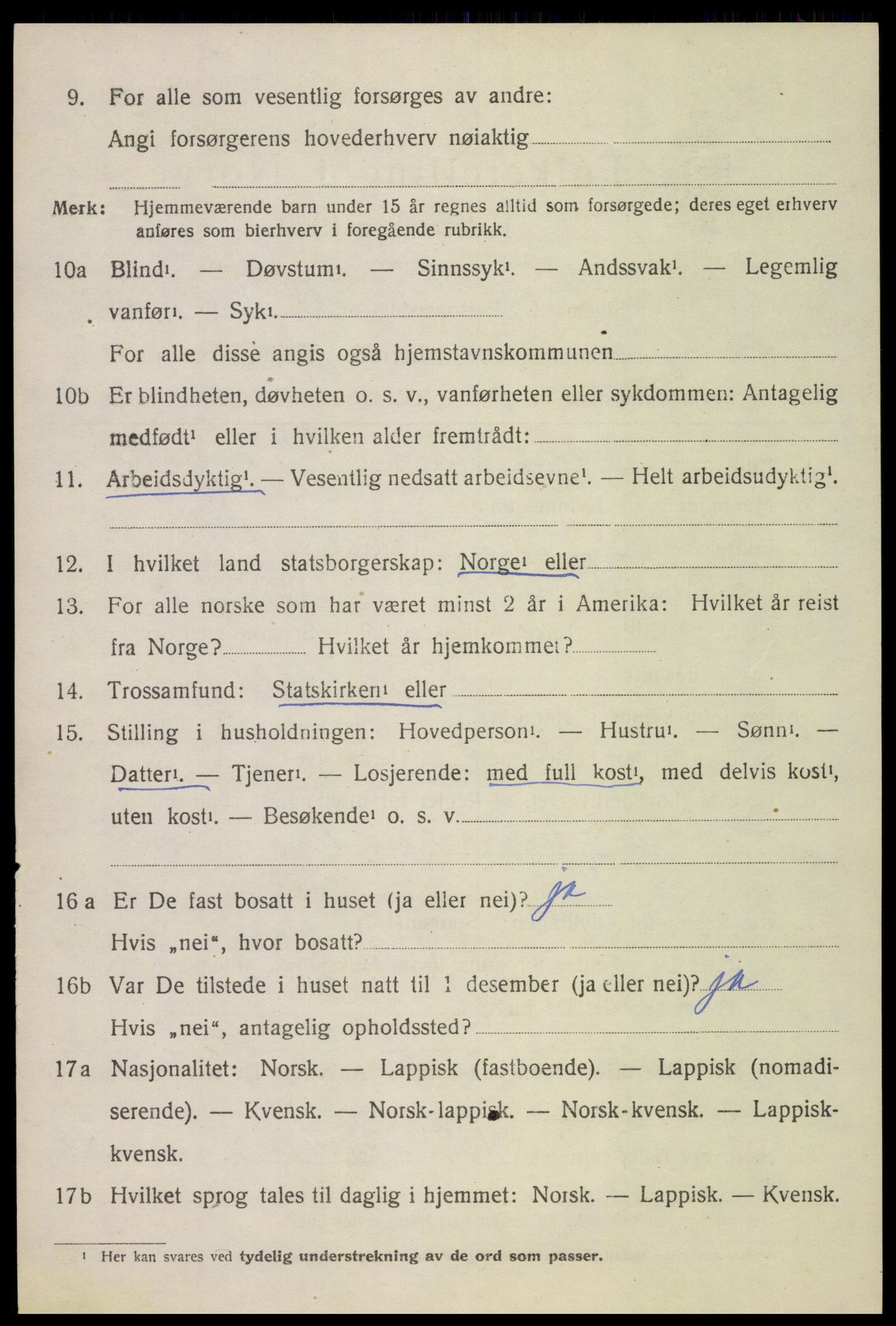 SAT, 1920 census for Øksnes, 1920, p. 5095