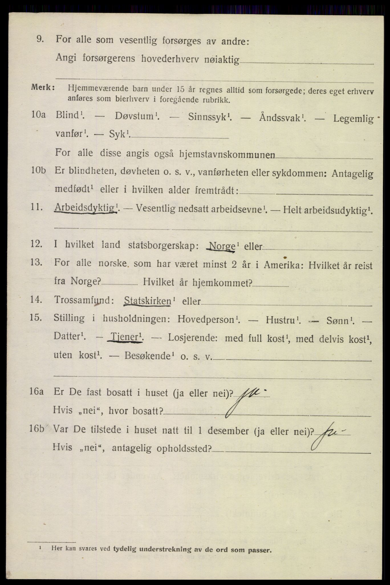 SAH, 1920 census for Nordre Land, 1920, p. 2245