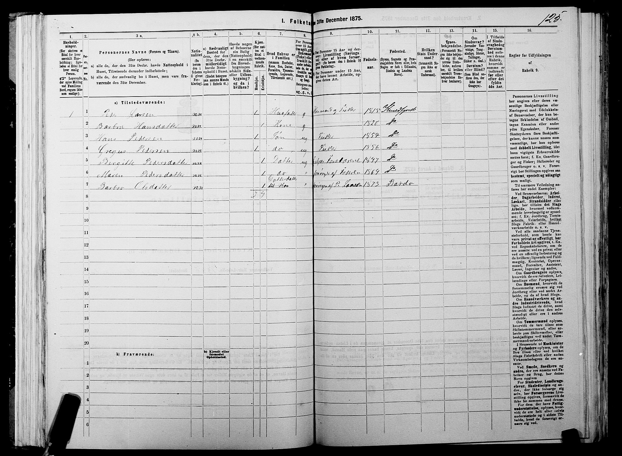 SATØ, 1875 census for 1911P Kvæfjord, 1875, p. 3125