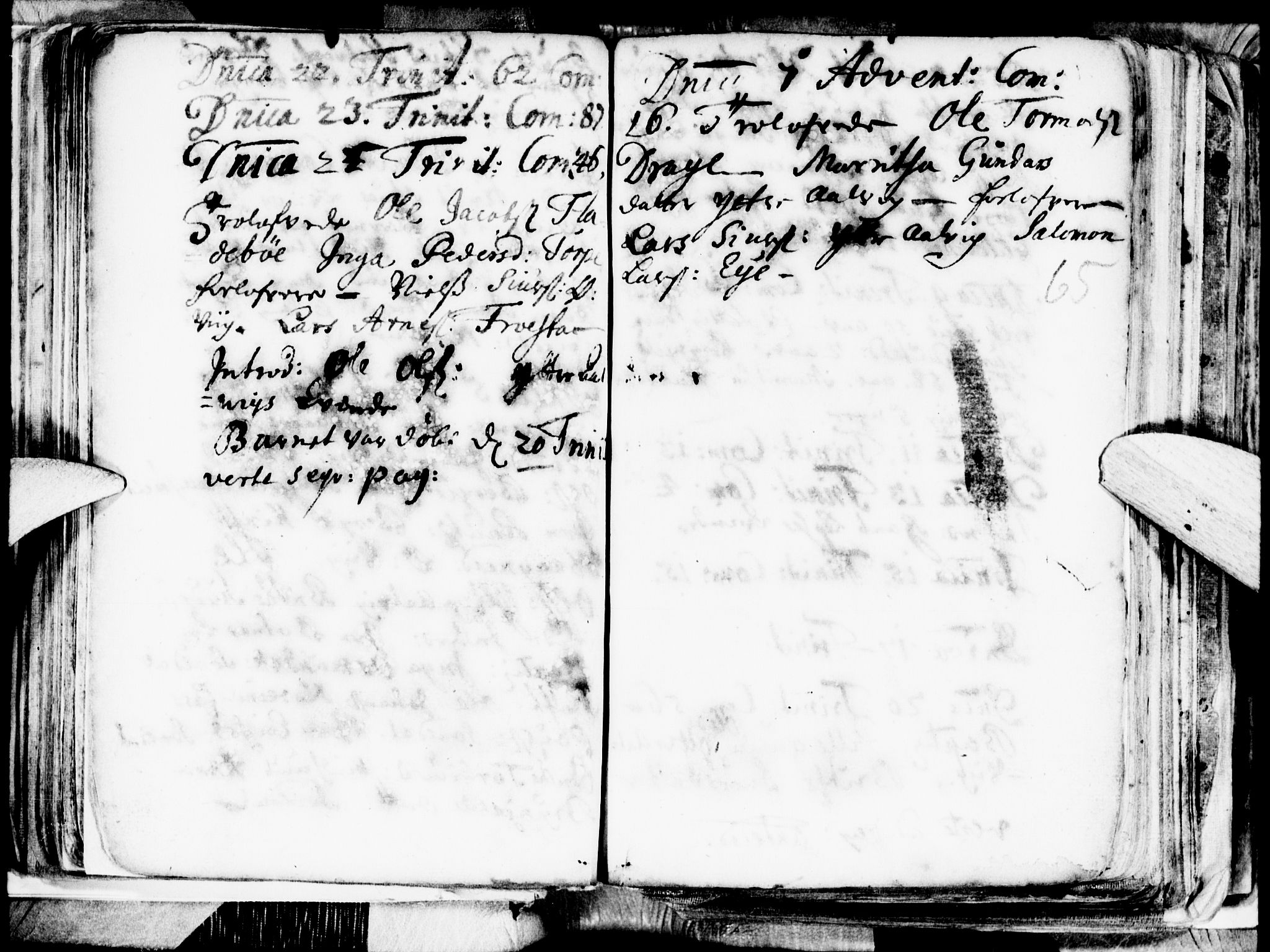 Kvam sokneprestembete, SAB/A-76201/H/Haa: Parish register (official) no. A 1, 1690-1741, p. 65