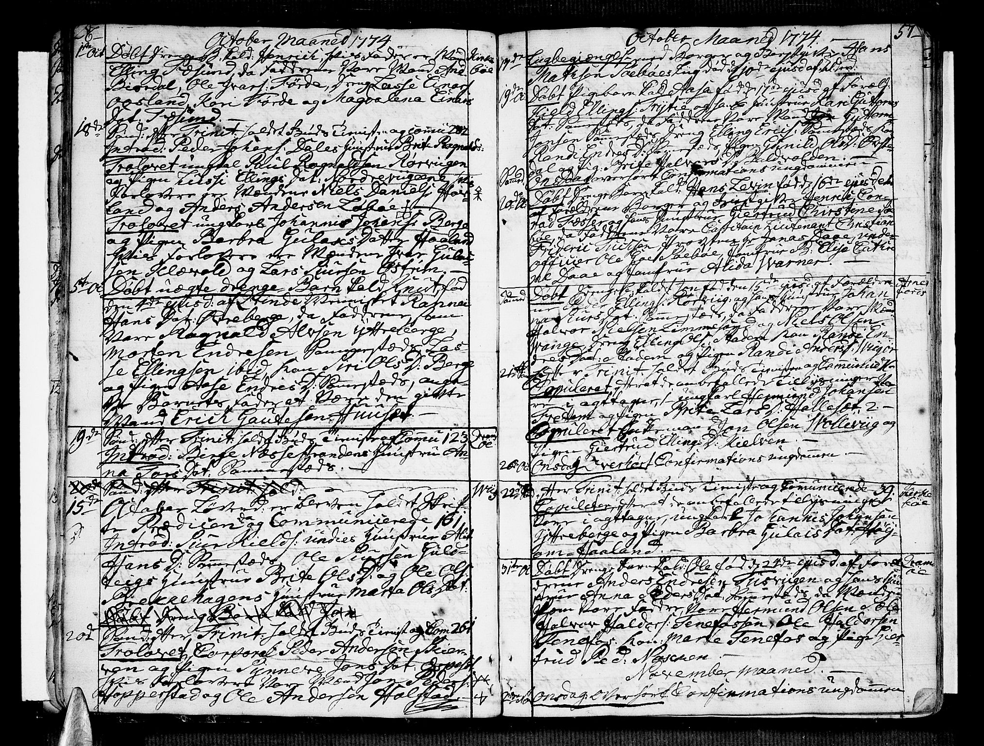 Vik sokneprestembete, AV/SAB-A-81501/H/Haa/Haaa/L0004: Parish register (official) no. A 4, 1772-1783, p. 56-57