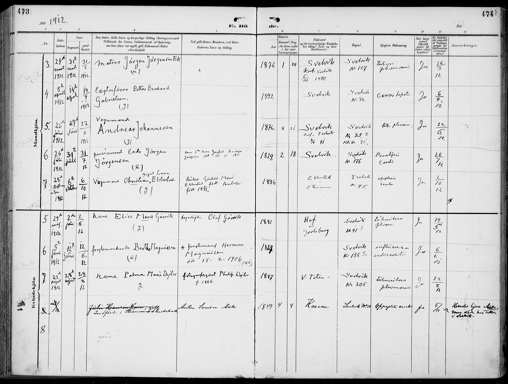 Strømm kirkebøker, SAKO/A-322/F/Fb/L0002: Parish register (official) no. II 2, 1900-1919, p. 473-474