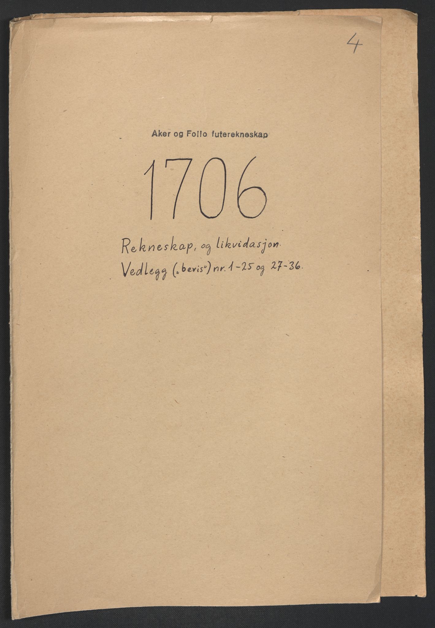 Rentekammeret inntil 1814, Reviderte regnskaper, Fogderegnskap, RA/EA-4092/R10/L0446: Fogderegnskap Aker og Follo, 1705-1706, p. 136