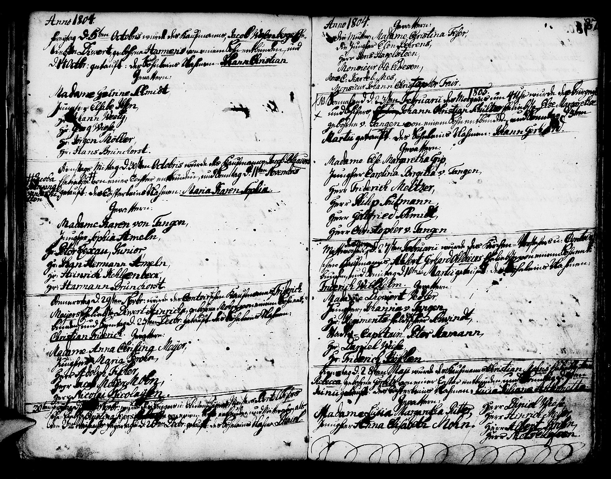 Mariakirken Sokneprestembete, AV/SAB-A-76901/H/Haa/L0003: Parish register (official) no. A 3, 1786-1815, p. 87