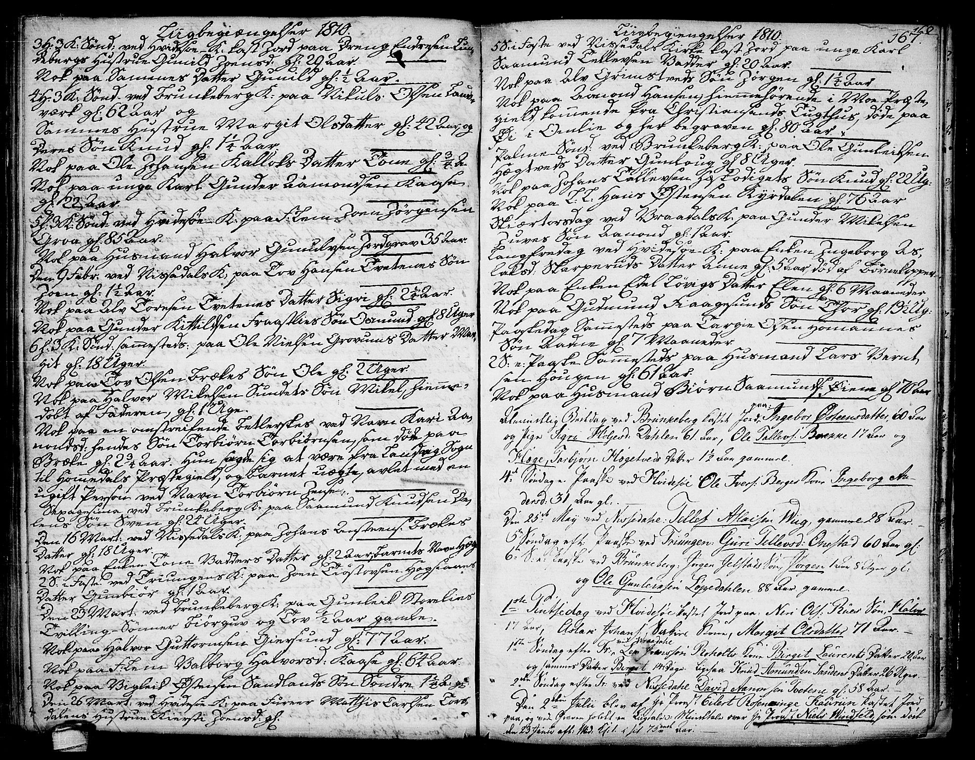 Kviteseid kirkebøker, AV/SAKO-A-276/F/Fa/L0004: Parish register (official) no. I 4, 1800-1814, p. 167