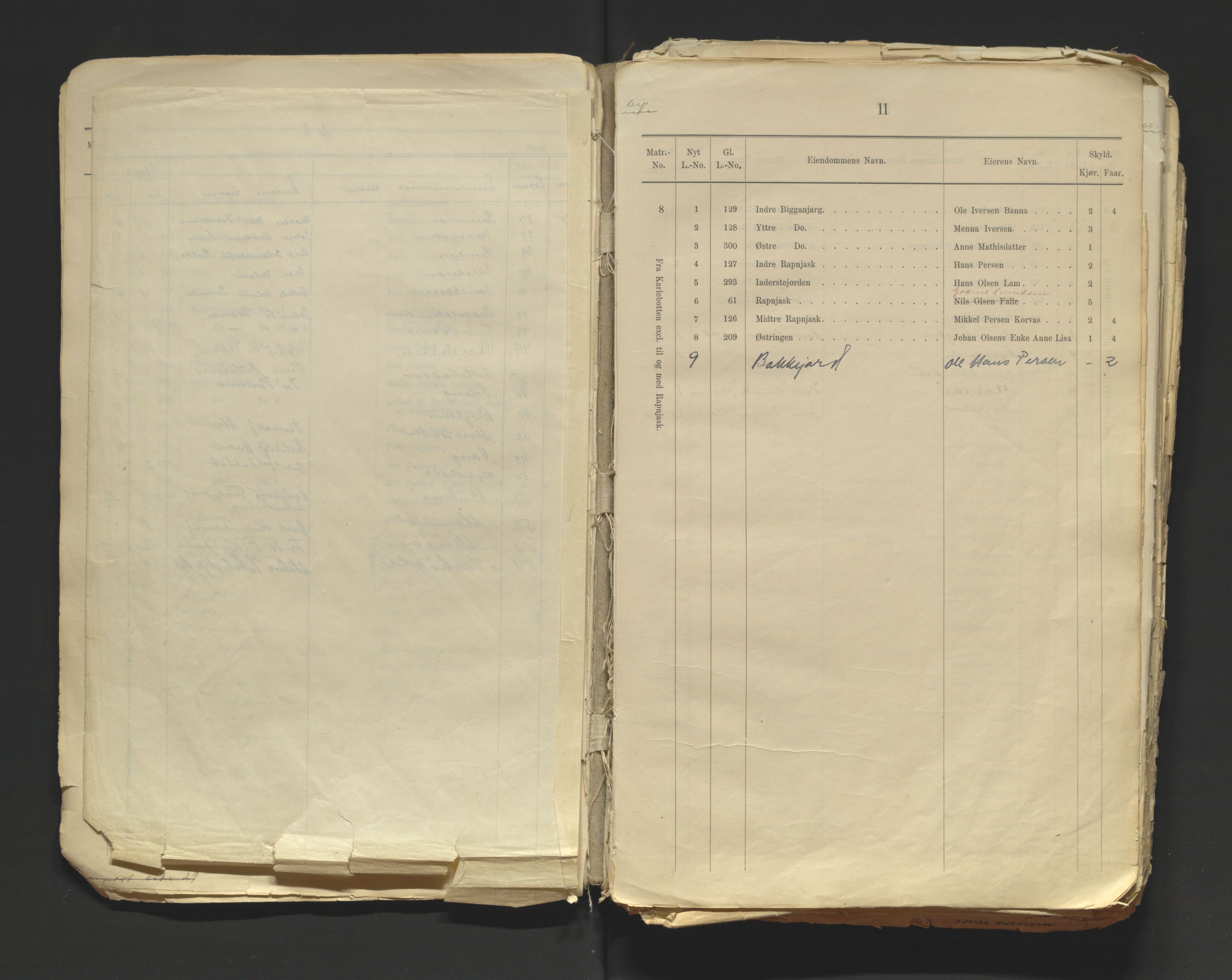 Tana fogderi/sorenskriveri, AV/SATØ-S-0058/I/Ip/L0254/0001: -- / Annet om tinglysing. Matrikkel, Tana sorenskriveri., 1884, p. 11