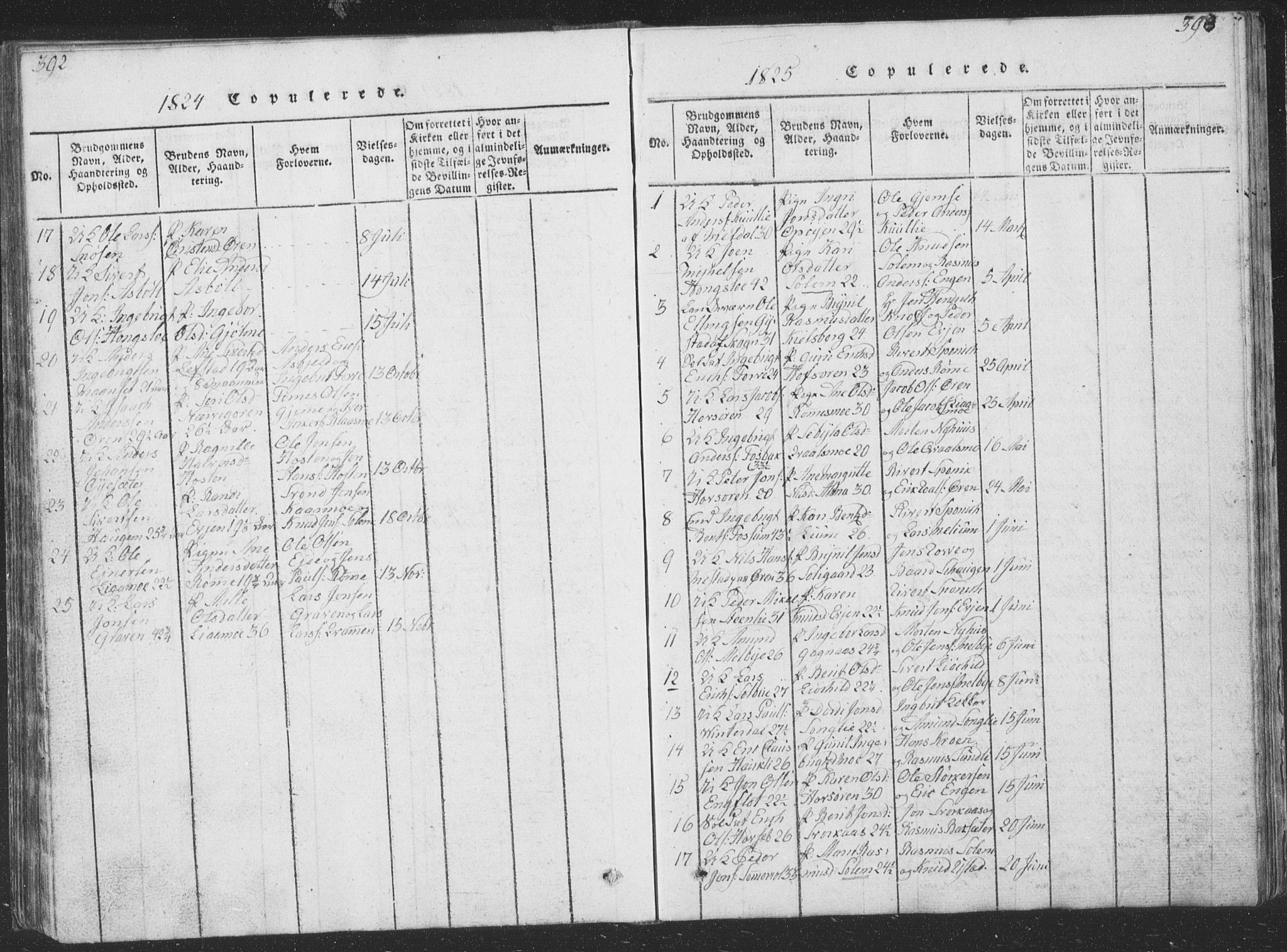 Ministerialprotokoller, klokkerbøker og fødselsregistre - Sør-Trøndelag, SAT/A-1456/668/L0816: Parish register (copy) no. 668C05, 1816-1893, p. 392-393