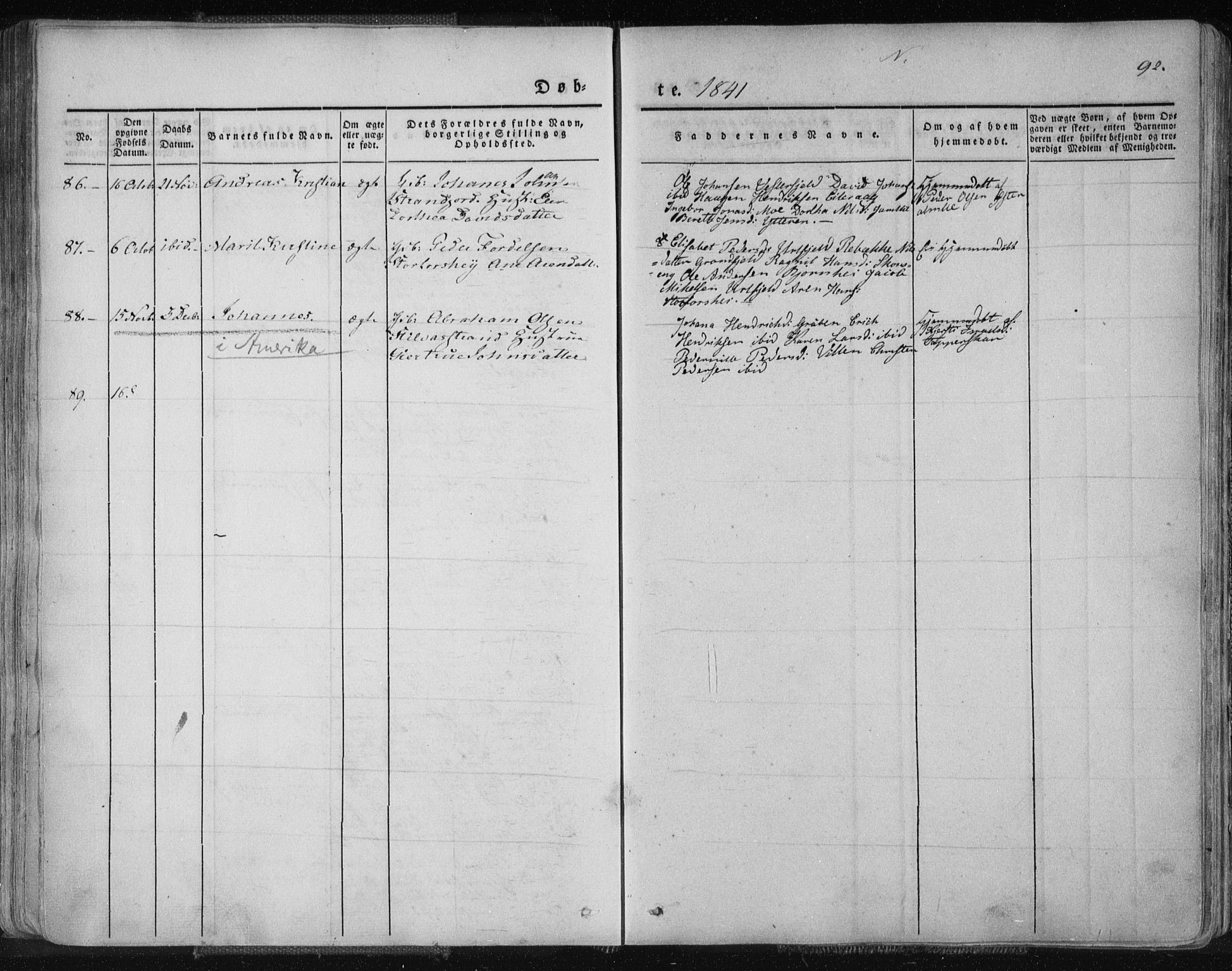 Ministerialprotokoller, klokkerbøker og fødselsregistre - Nordland, AV/SAT-A-1459/827/L0390: Parish register (official) no. 827A02, 1826-1841, p. 92