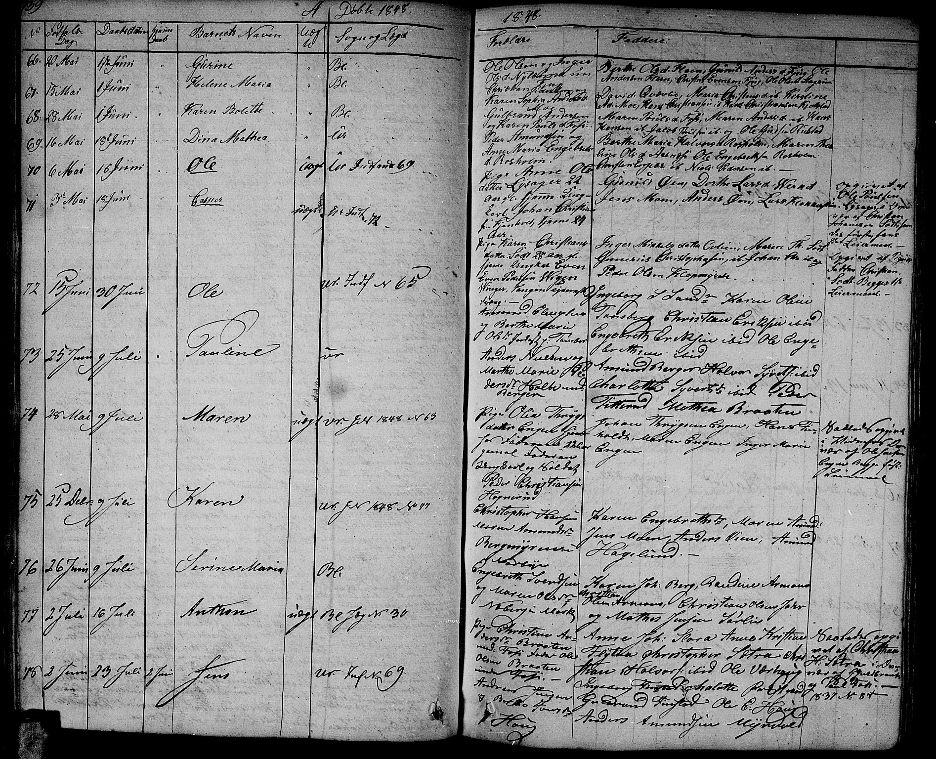 Aurskog prestekontor Kirkebøker, AV/SAO-A-10304a/G/Ga/L0002: Parish register (copy) no. I 2, 1829-1857, p. 139