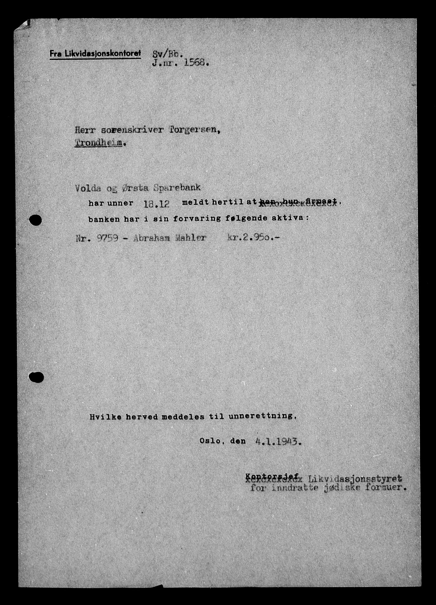 Justisdepartementet, Tilbakeføringskontoret for inndratte formuer, AV/RA-S-1564/H/Hc/Hca/L0903: --, 1945-1947, p. 379