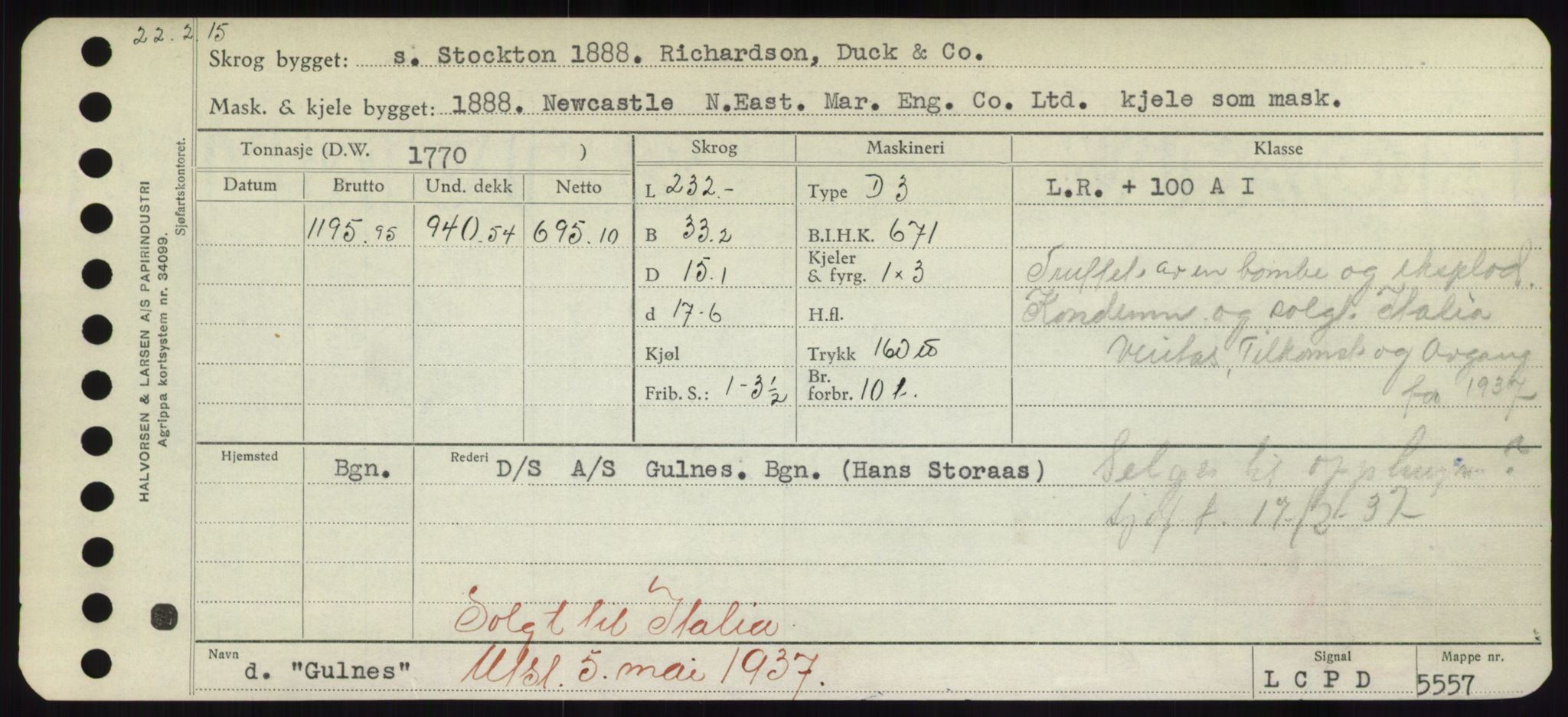 Sjøfartsdirektoratet med forløpere, Skipsmålingen, RA/S-1627/H/Hd/L0013: Fartøy, Gne-Gås, p. 403