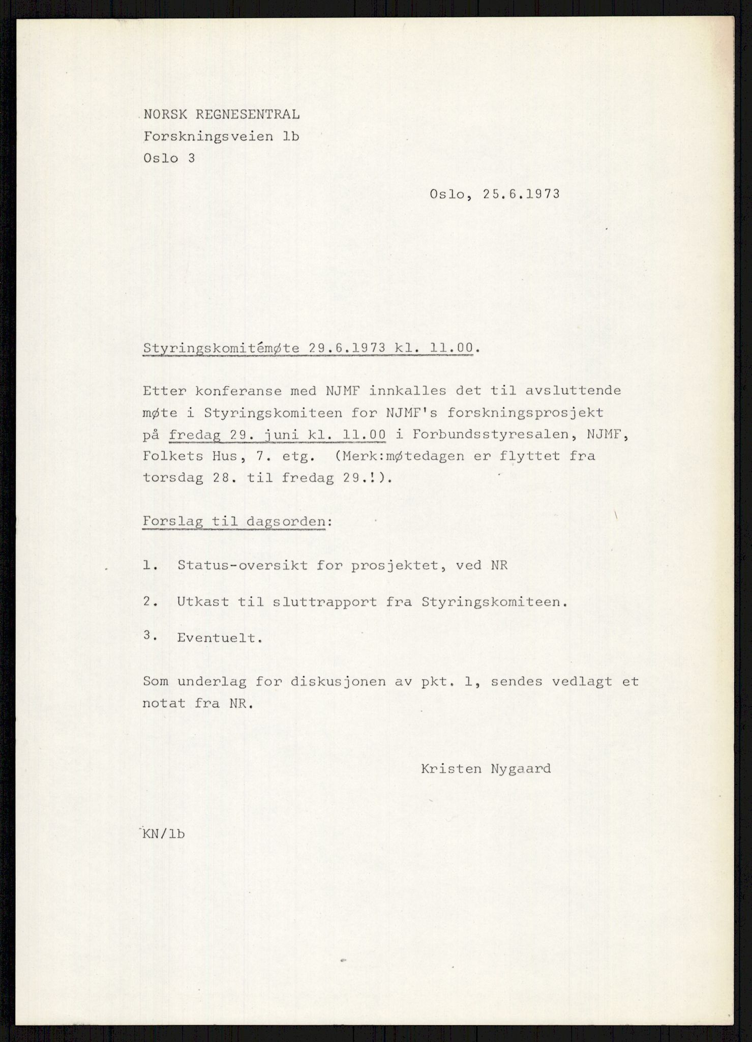 Nygaard, Kristen, AV/RA-PA-1398/F/Fi/L0009: Fagbevegelse, demokrati, Jern- og Metallprosjektet, 1970-2002, p. 523