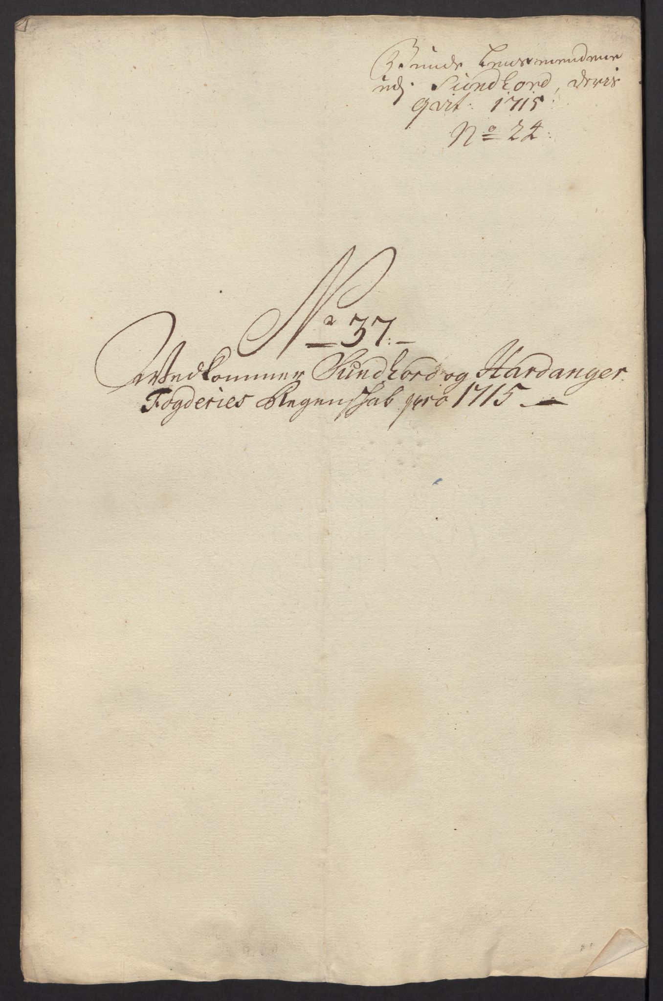 Rentekammeret inntil 1814, Reviderte regnskaper, Fogderegnskap, AV/RA-EA-4092/R48/L2991: Fogderegnskap Sunnhordland og Hardanger, 1715, p. 238