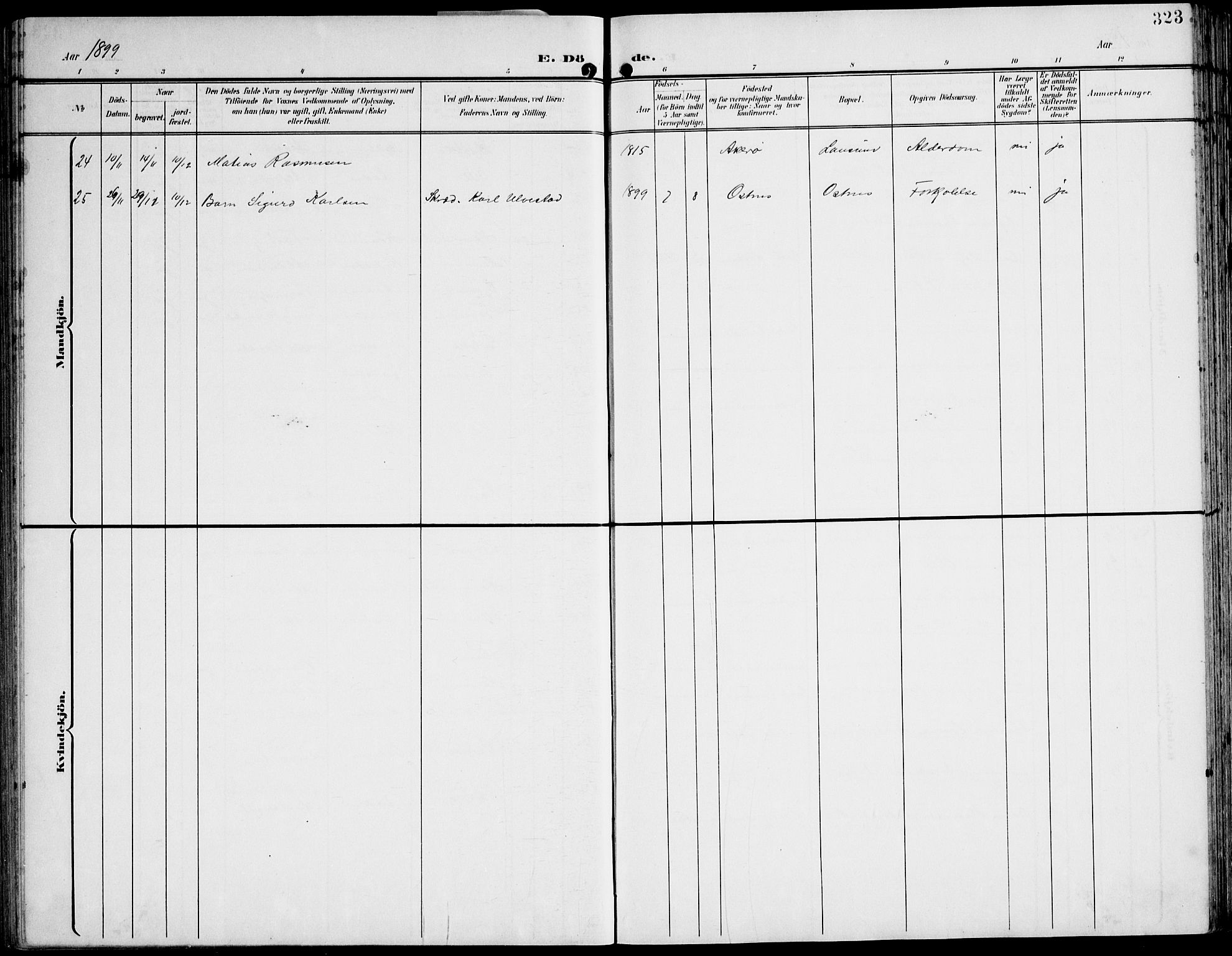 Ministerialprotokoller, klokkerbøker og fødselsregistre - Møre og Romsdal, AV/SAT-A-1454/536/L0511: Parish register (copy) no. 536C06, 1899-1944, p. 323