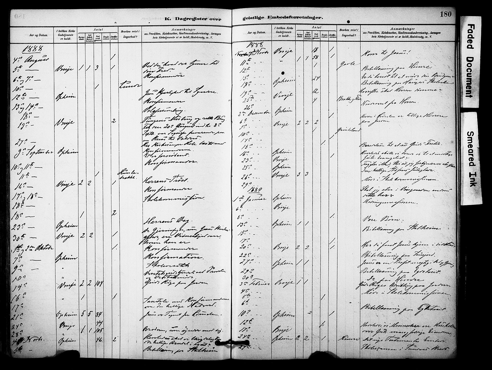 Vossestrand Sokneprestembete, AV/SAB-A-79101/H/Haa: Parish register (official) no. C 1, 1878-1903, p. 180