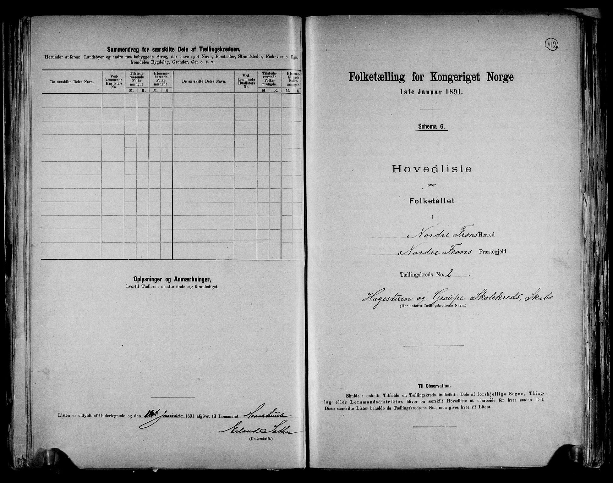 RA, 1891 census for 0518 Nord-Fron, 1891, p. 7