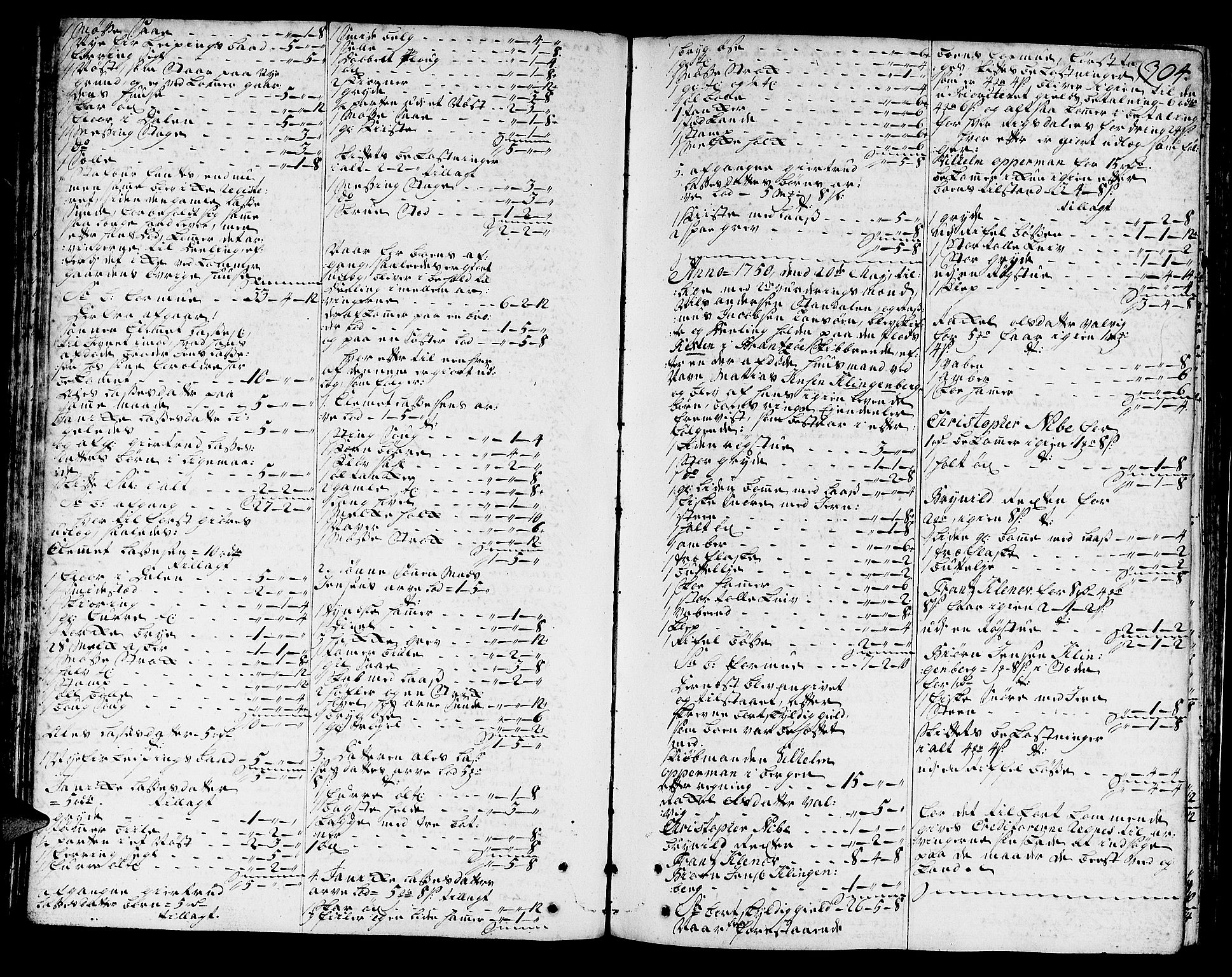 Sunnfjord tingrett, AV/SAB-A-3201/1/H/Ha/Hab/L0005b: Skifteprotokioll, folio 252-478, 1749-1752, p. 303b-304a