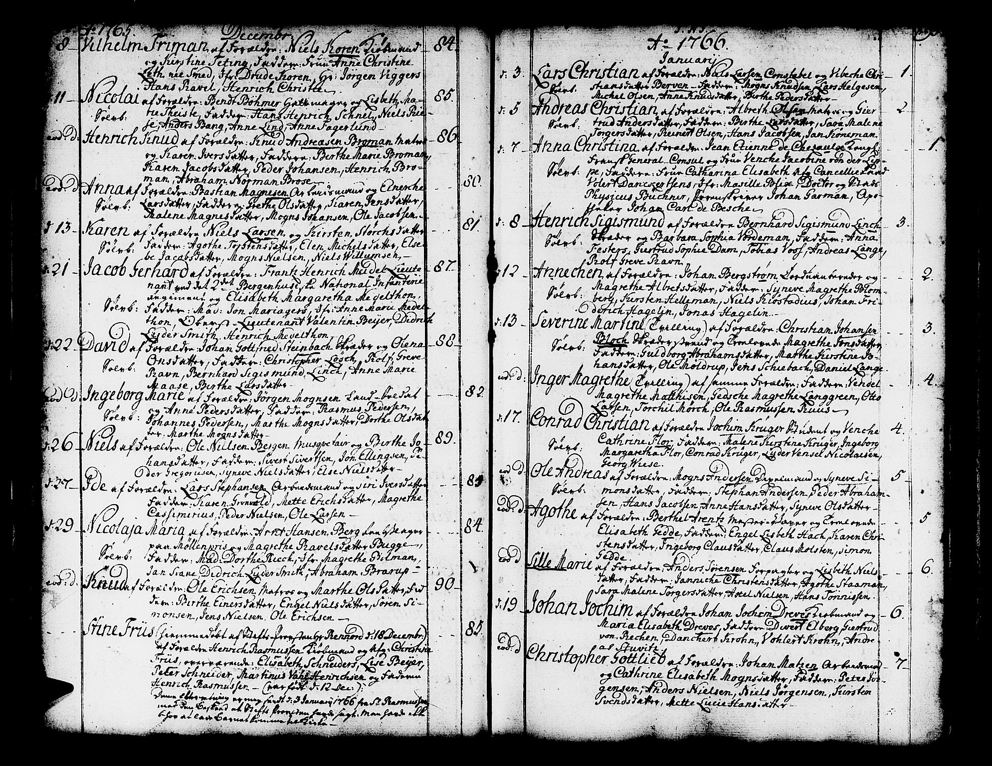 Domkirken sokneprestembete, AV/SAB-A-74801/H/Haa/L0003: Parish register (official) no. A 3, 1758-1789, p. 94-95