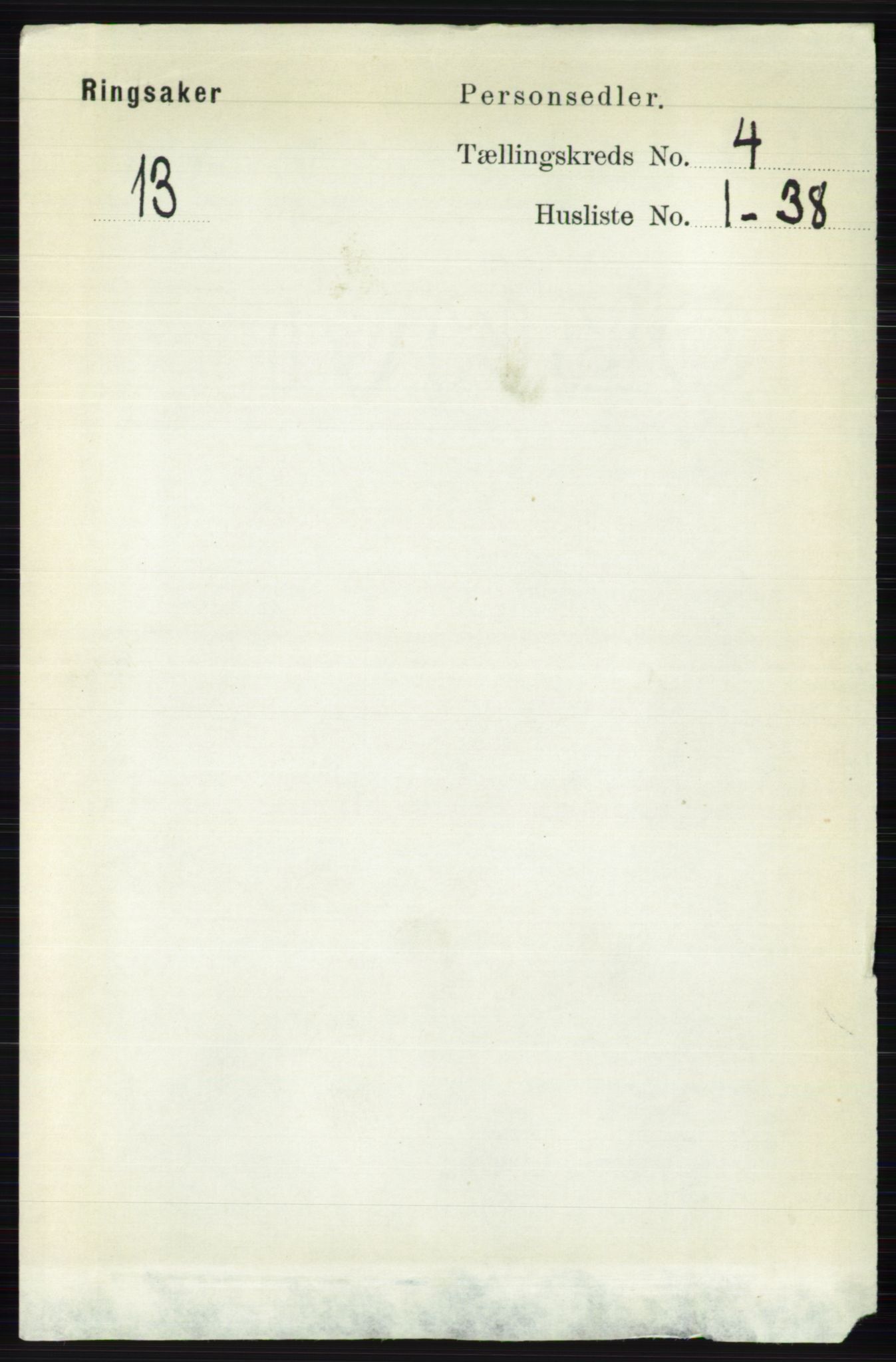 RA, 1891 census for 0412 Ringsaker, 1891, p. 1774