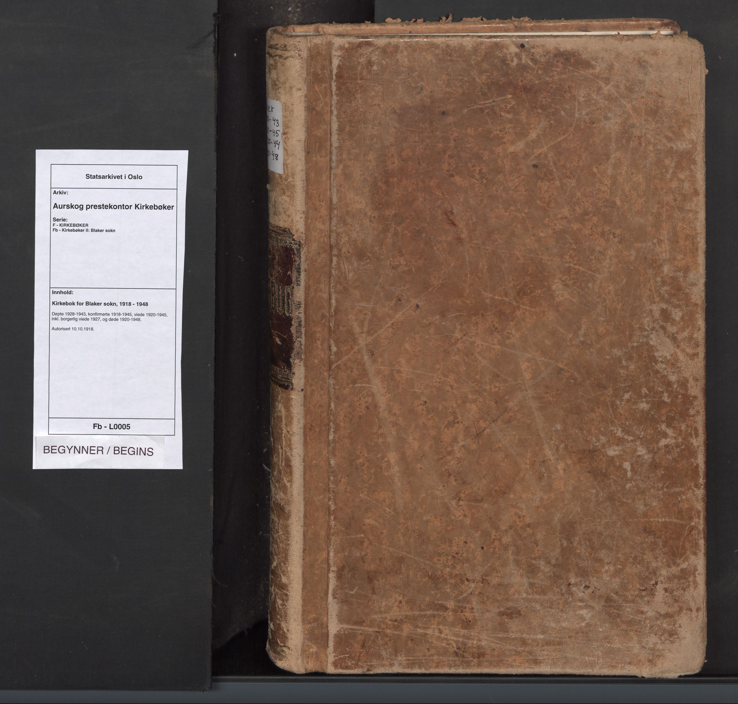 Aurskog prestekontor Kirkebøker, SAO/A-10304a/F/Fb: Parish register (official) no. II 5, 1918-1948