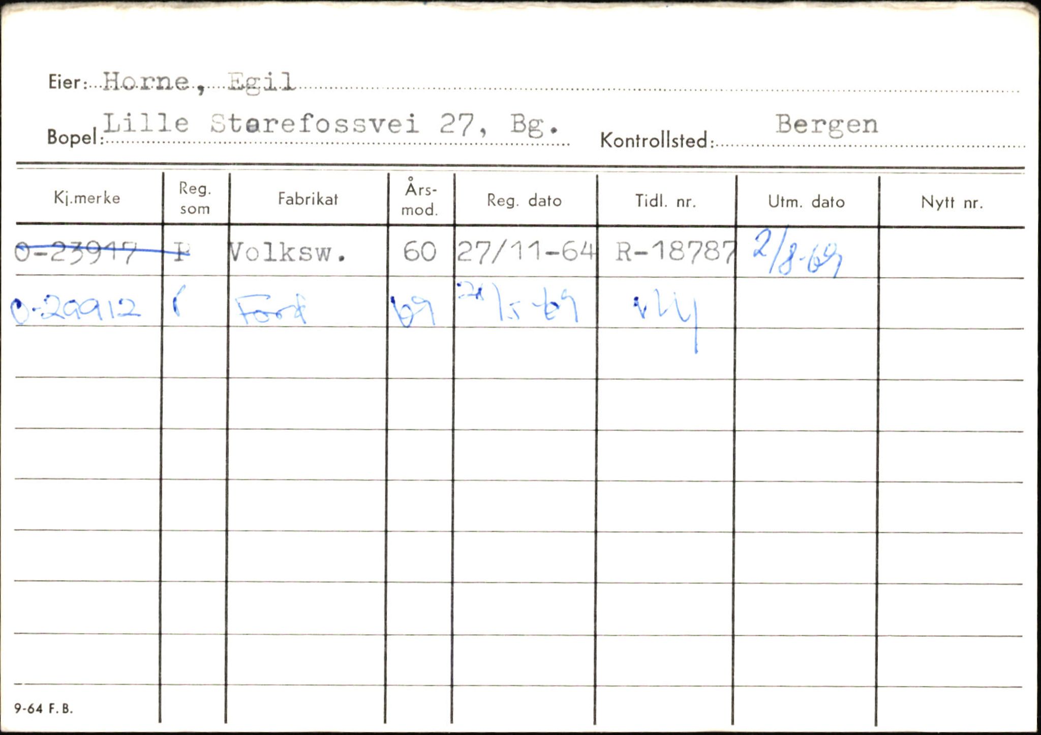 Statens vegvesen, Hordaland vegkontor, AV/SAB-A-5201/2/Hb/L0015: O-eierkort H-I, 1920-1971, p. 56