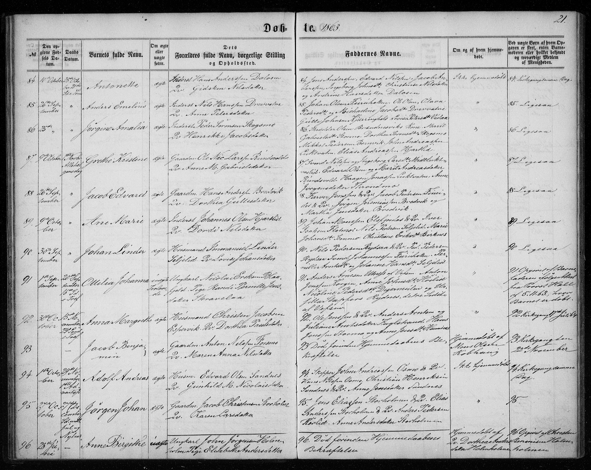 Ministerialprotokoller, klokkerbøker og fødselsregistre - Nordland, SAT/A-1459/825/L0356: Parish register (official) no. 825A10, 1861-1878, p. 21