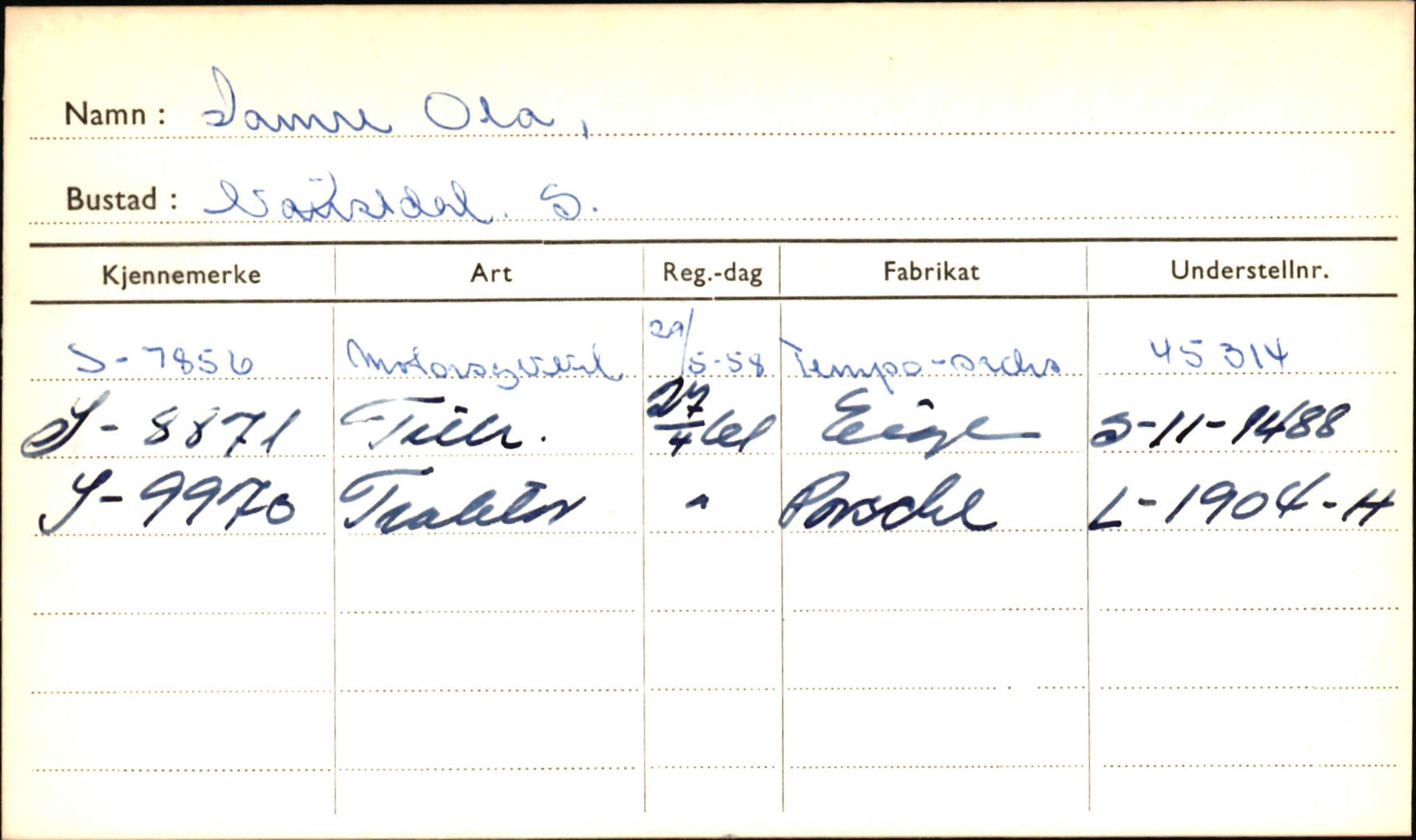 Statens vegvesen, Sogn og Fjordane vegkontor, AV/SAB-A-5301/4/F/L0001A: Eigarregister Fjordane til 1.6.1961, 1930-1961, p. 104