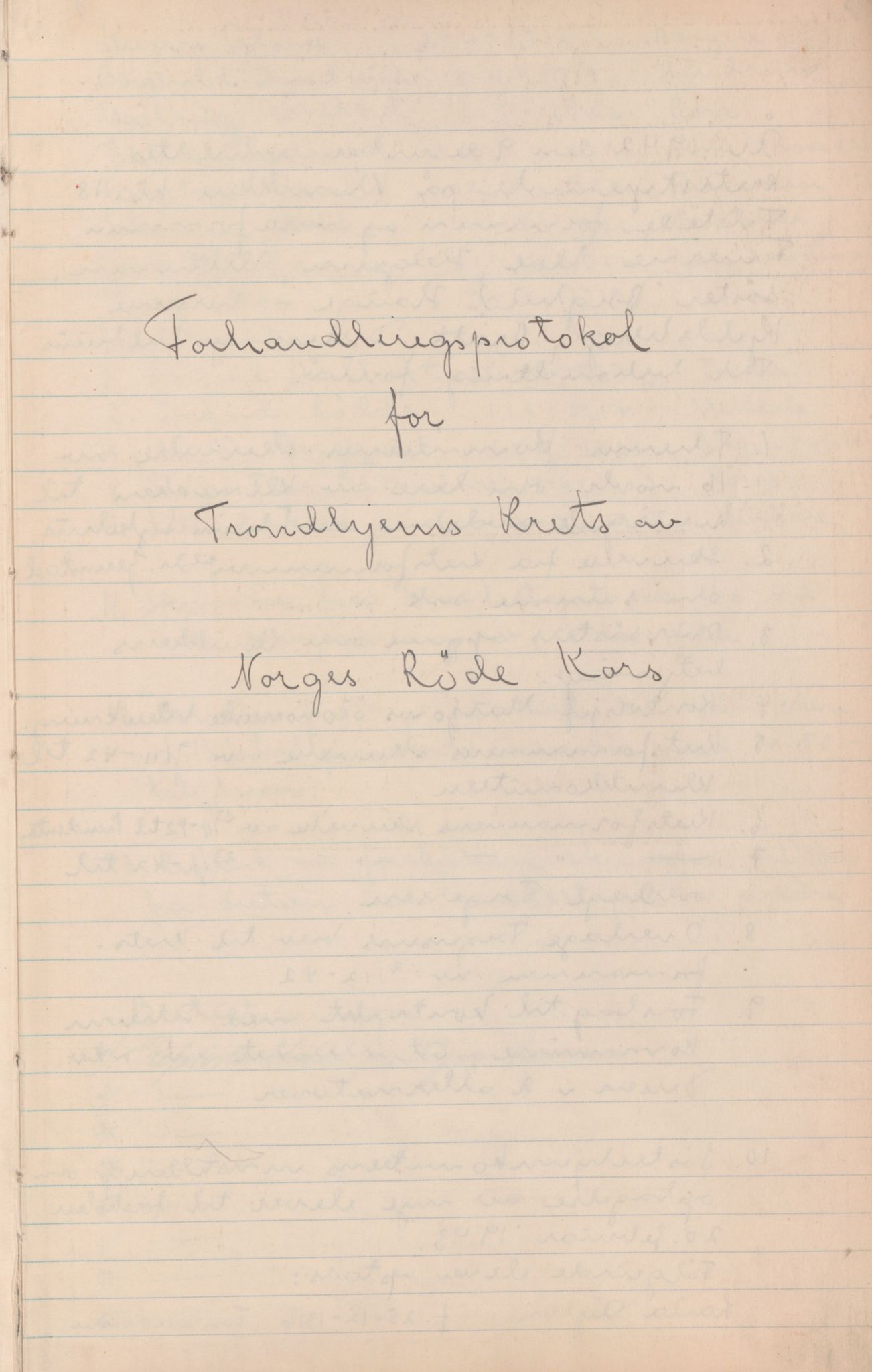 Trondheim Røde Kors, TRKO/PA-1204/A/Aa/L0003: Møtebok, 1942-1952, p. 3