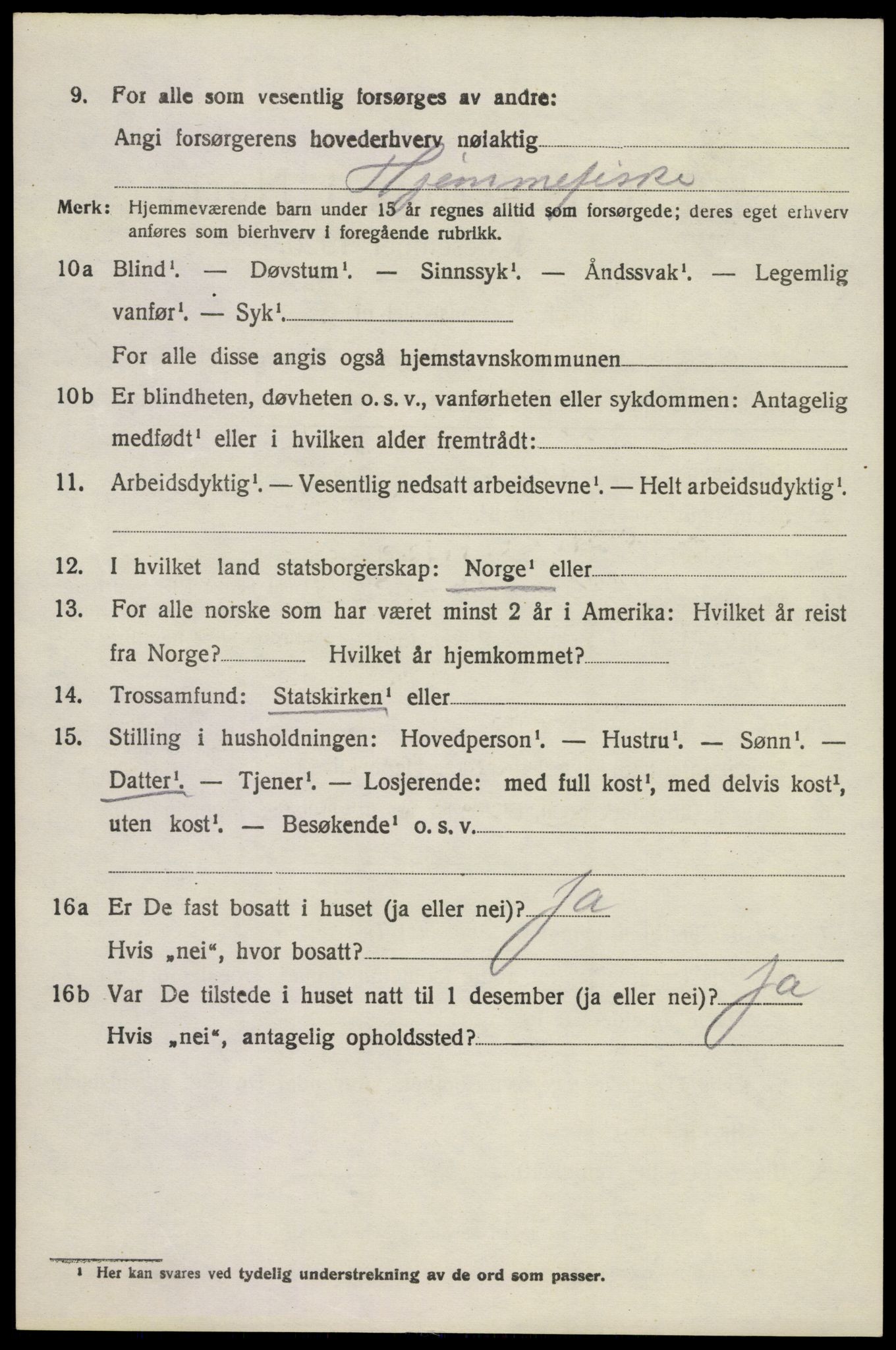 SAKO, 1920 census for Brunlanes, 1920, p. 9724