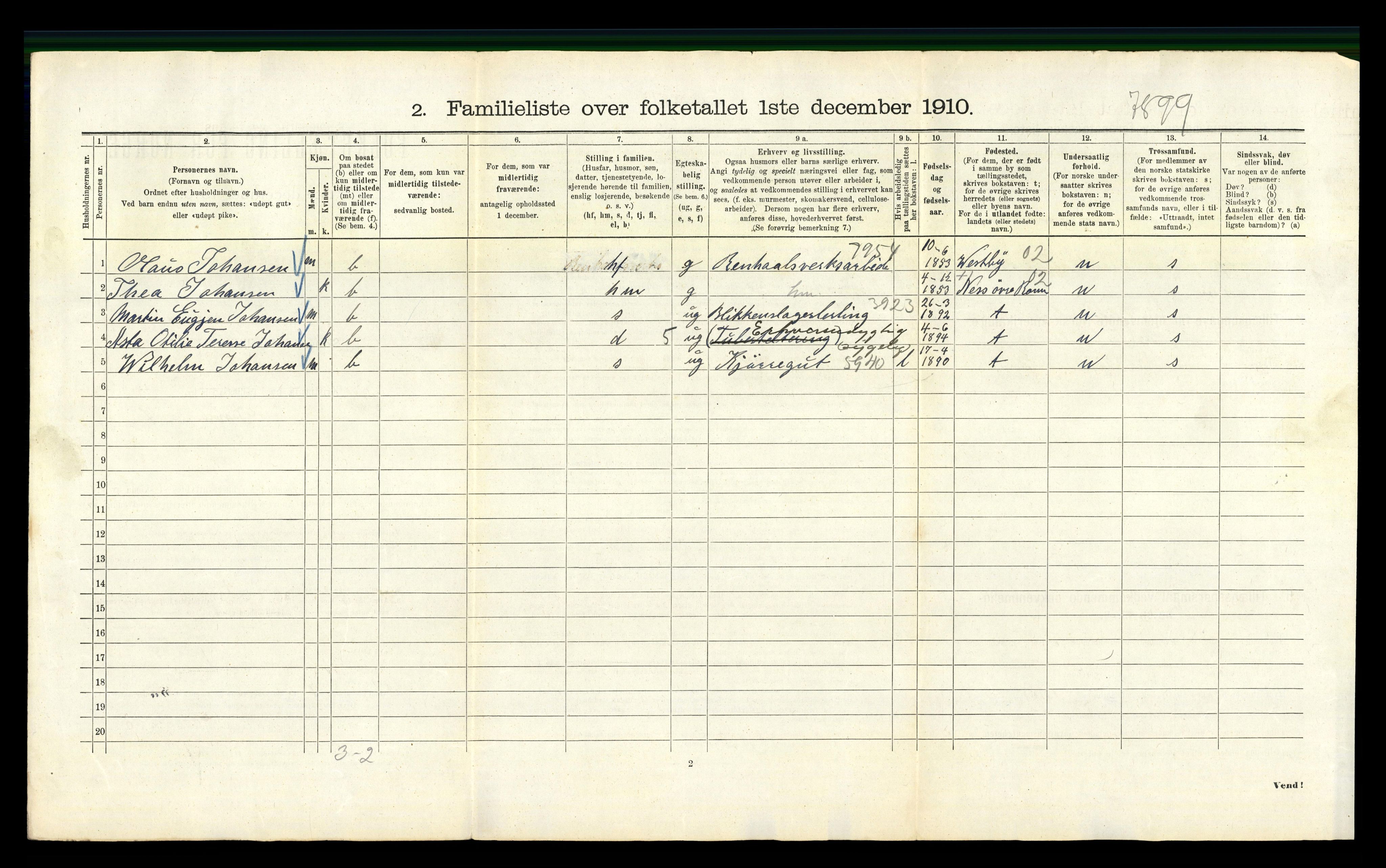 RA, 1910 census for Kristiania, 1910, p. 16858