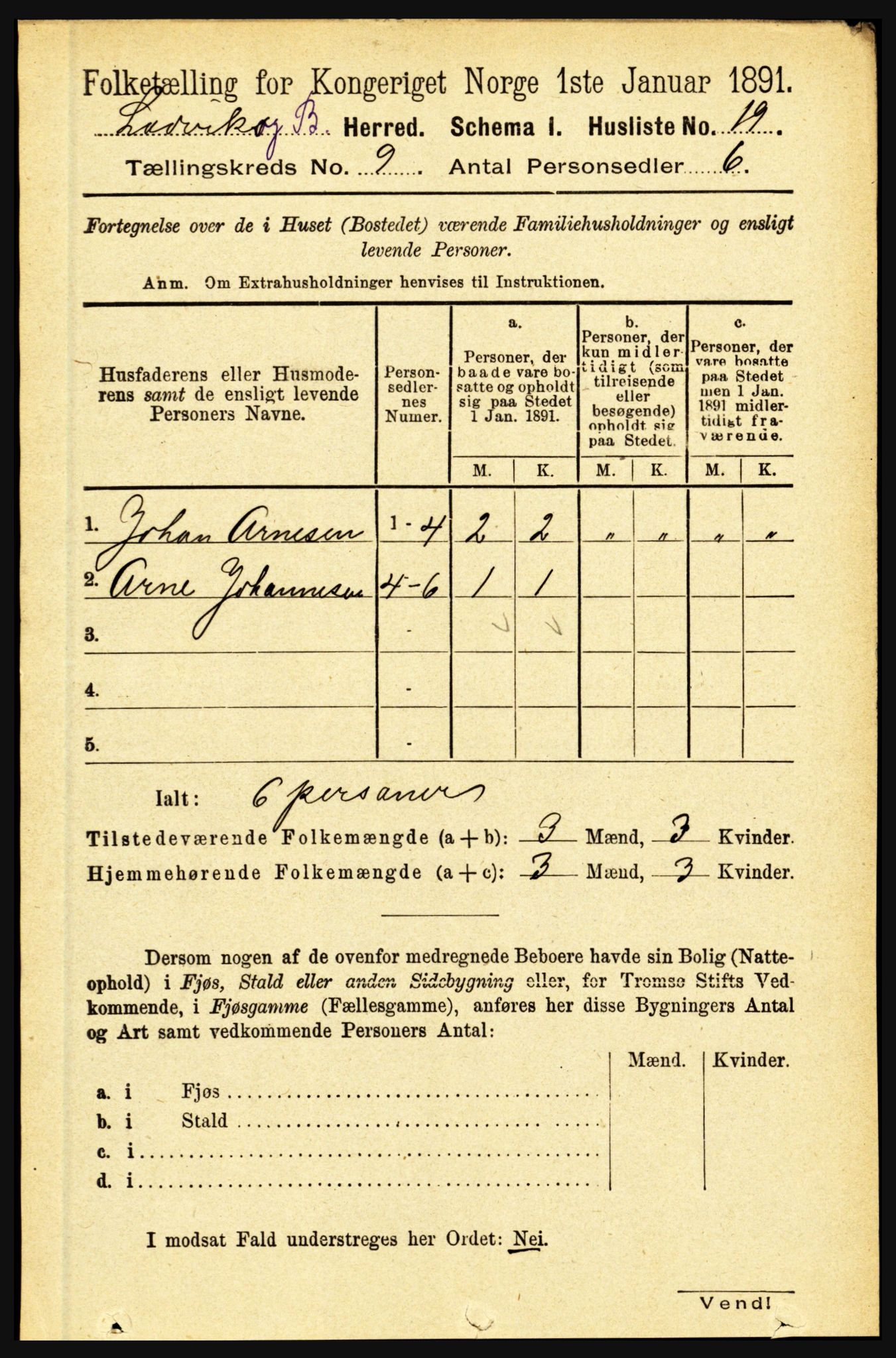 RA, 1891 census for 1415 Lavik og Brekke, 1891, p. 1797