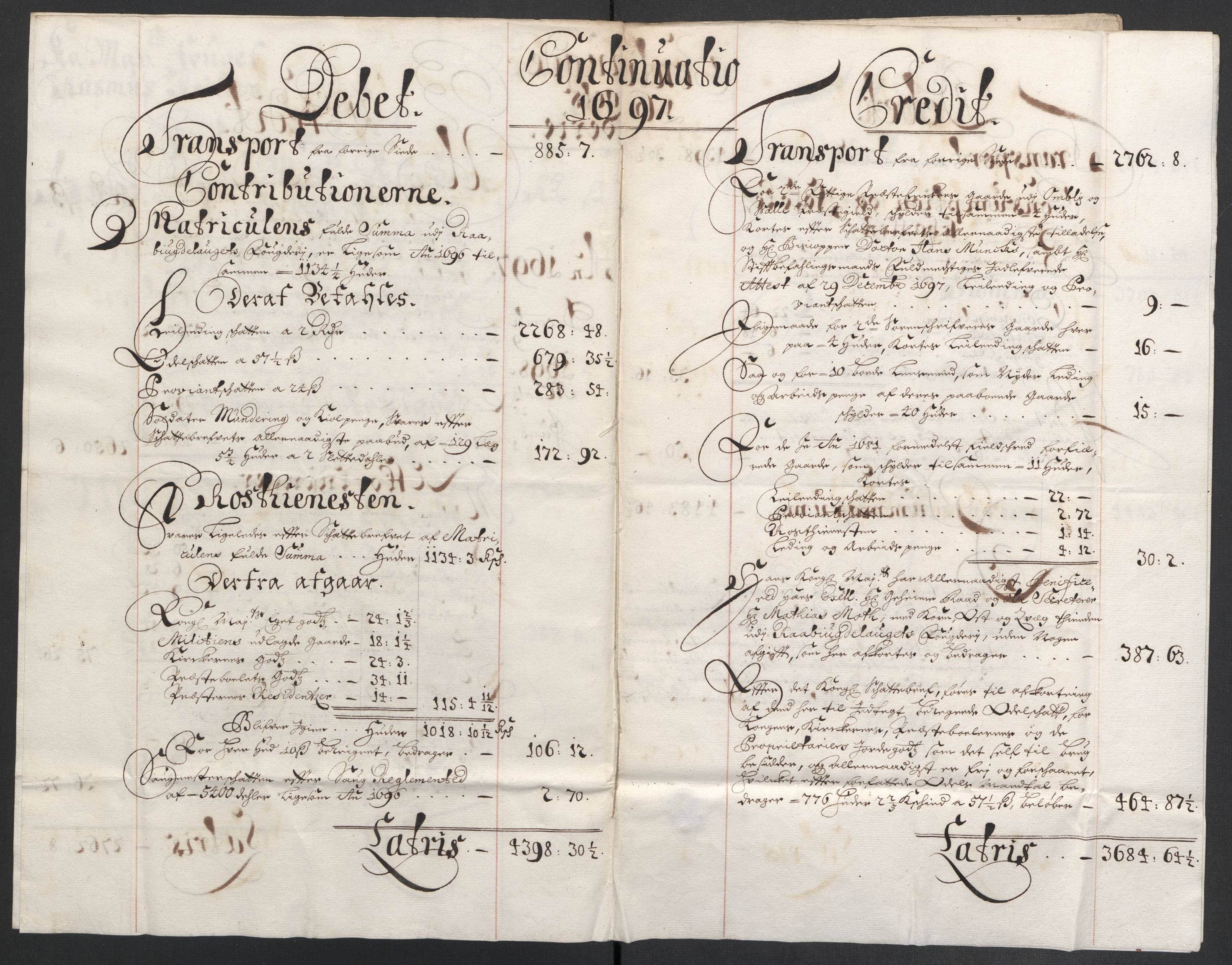 Rentekammeret inntil 1814, Reviderte regnskaper, Fogderegnskap, RA/EA-4092/R40/L2445: Fogderegnskap Råbyggelag, 1697-1699, p. 5