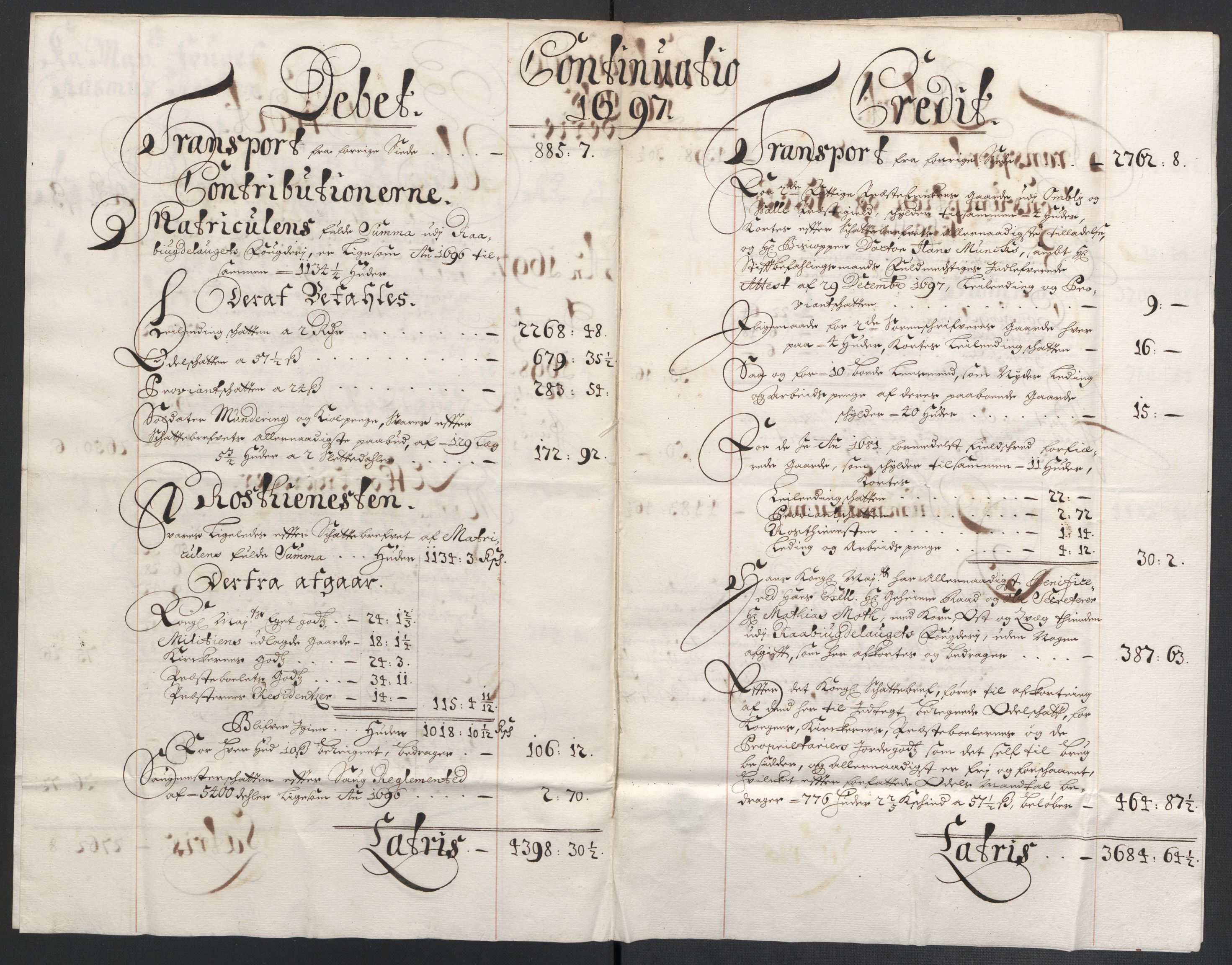 Rentekammeret inntil 1814, Reviderte regnskaper, Fogderegnskap, AV/RA-EA-4092/R40/L2445: Fogderegnskap Råbyggelag, 1697-1699, p. 5