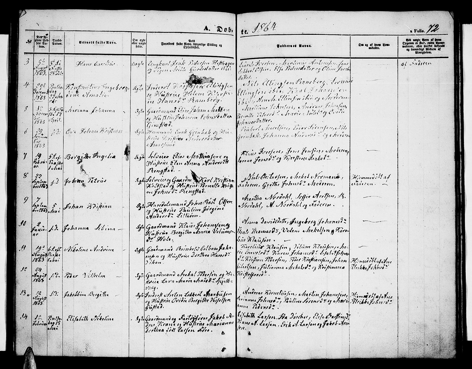 Ministerialprotokoller, klokkerbøker og fødselsregistre - Nordland, SAT/A-1459/891/L1313: Parish register (copy) no. 891C02, 1856-1870, p. 72