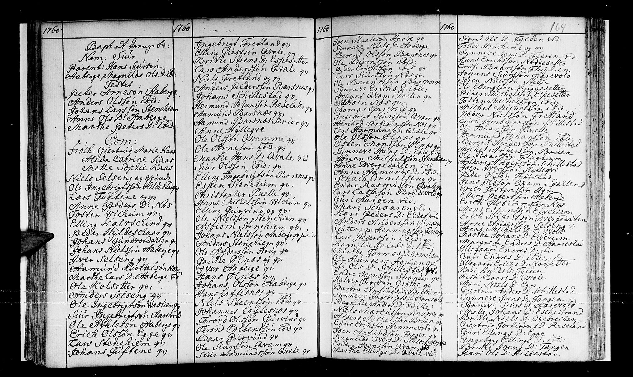 Sogndal sokneprestembete, AV/SAB-A-81301/H/Haa/Haaa/L0003: Parish register (official) no. A 3, 1747-1768, p. 164