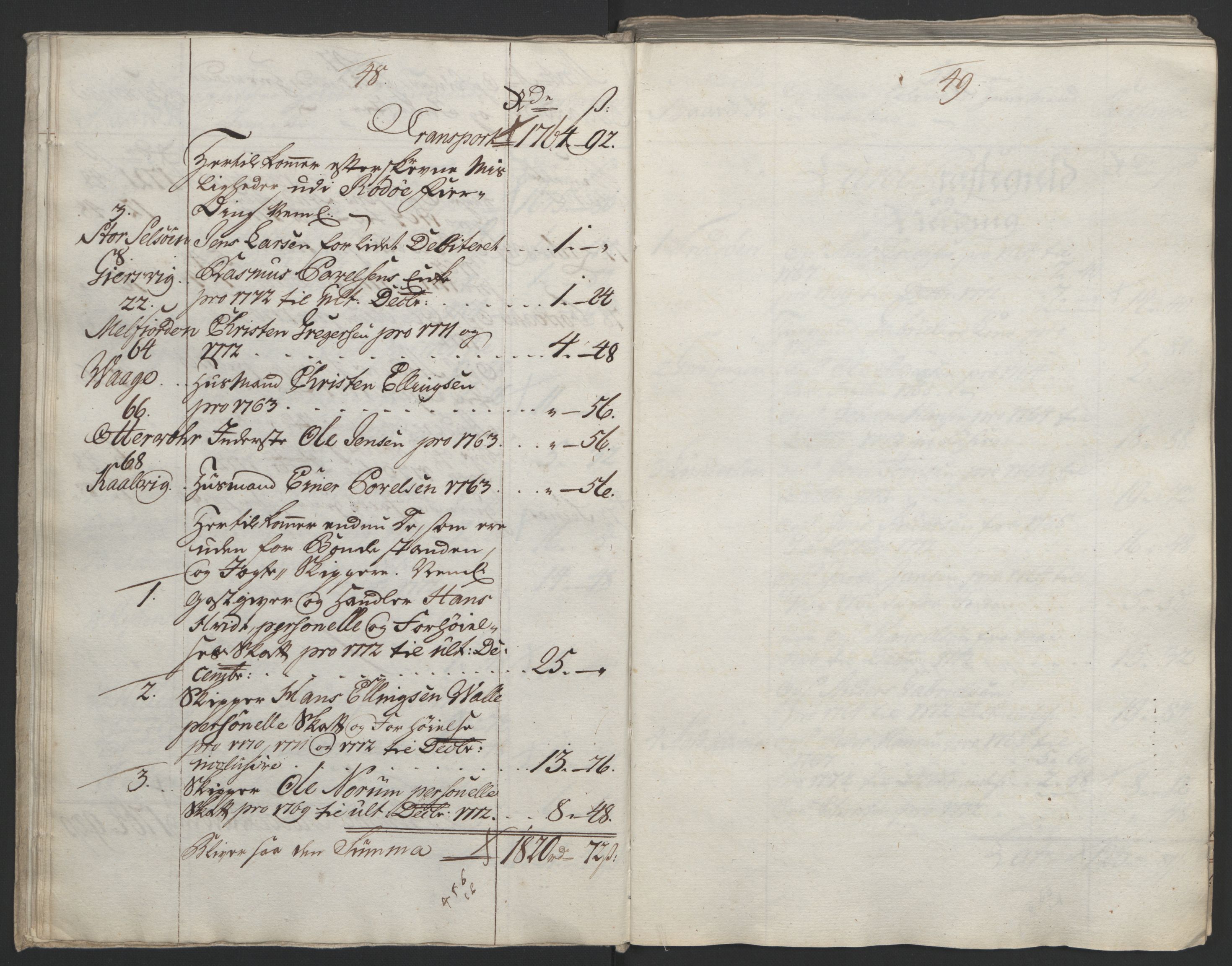 Rentekammeret inntil 1814, Reviderte regnskaper, Fogderegnskap, RA/EA-4092/R65/L4573: Ekstraskatten Helgeland, 1762-1772, p. 468