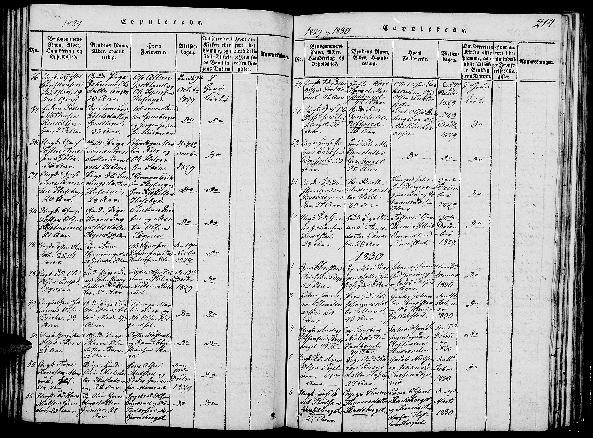 Grue prestekontor, SAH/PREST-036/H/Ha/Hab/L0002: Parish register (copy) no. 2, 1815-1841, p. 214