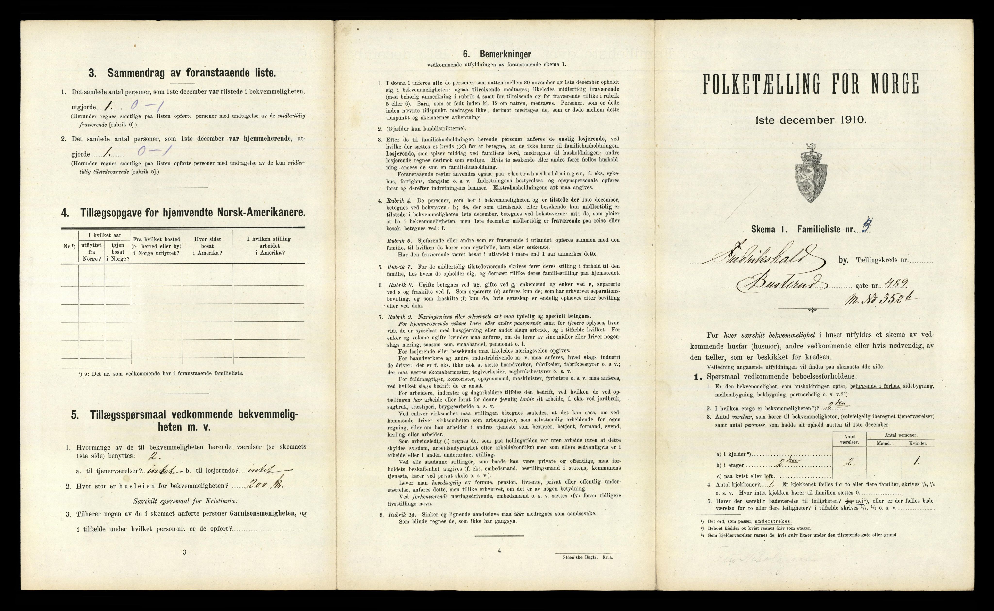 RA, 1910 census for Fredrikshald, 1910, p. 4312