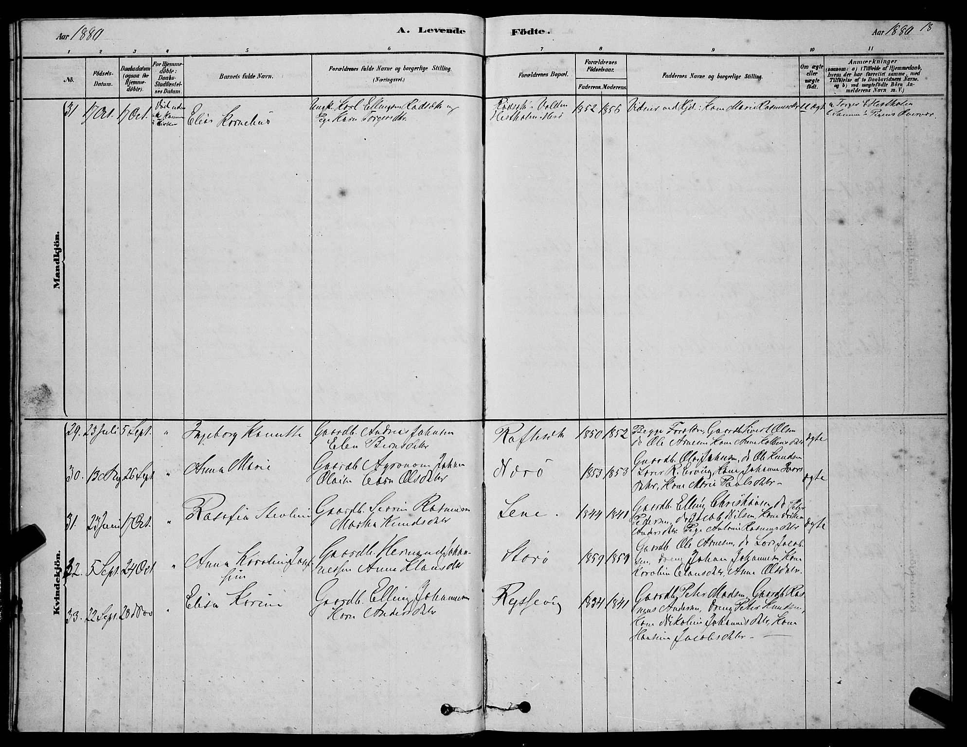 Ministerialprotokoller, klokkerbøker og fødselsregistre - Møre og Romsdal, AV/SAT-A-1454/507/L0081: Parish register (copy) no. 507C04, 1878-1898, p. 18