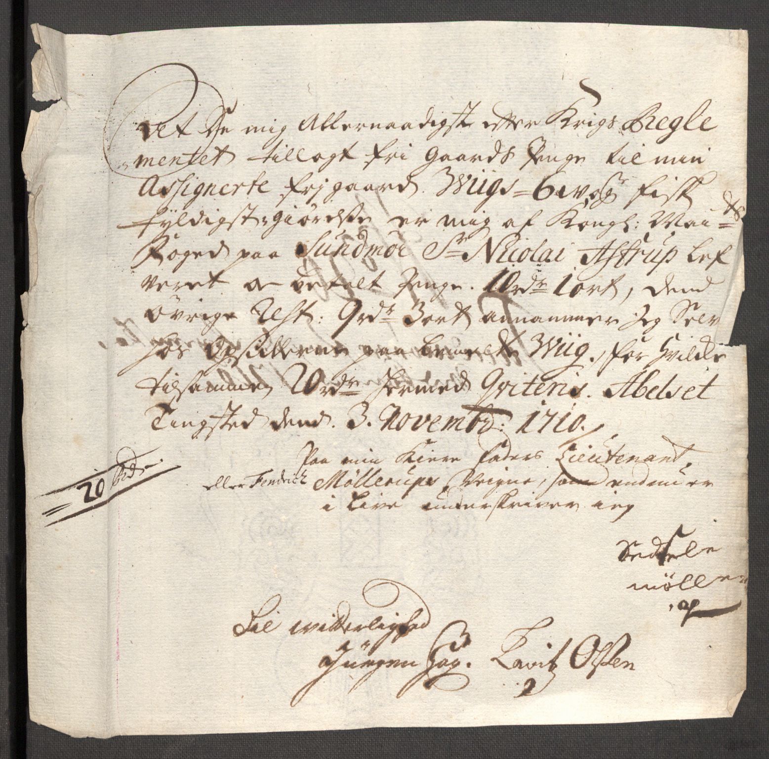 Rentekammeret inntil 1814, Reviderte regnskaper, Fogderegnskap, RA/EA-4092/R54/L3563: Fogderegnskap Sunnmøre, 1710, p. 143