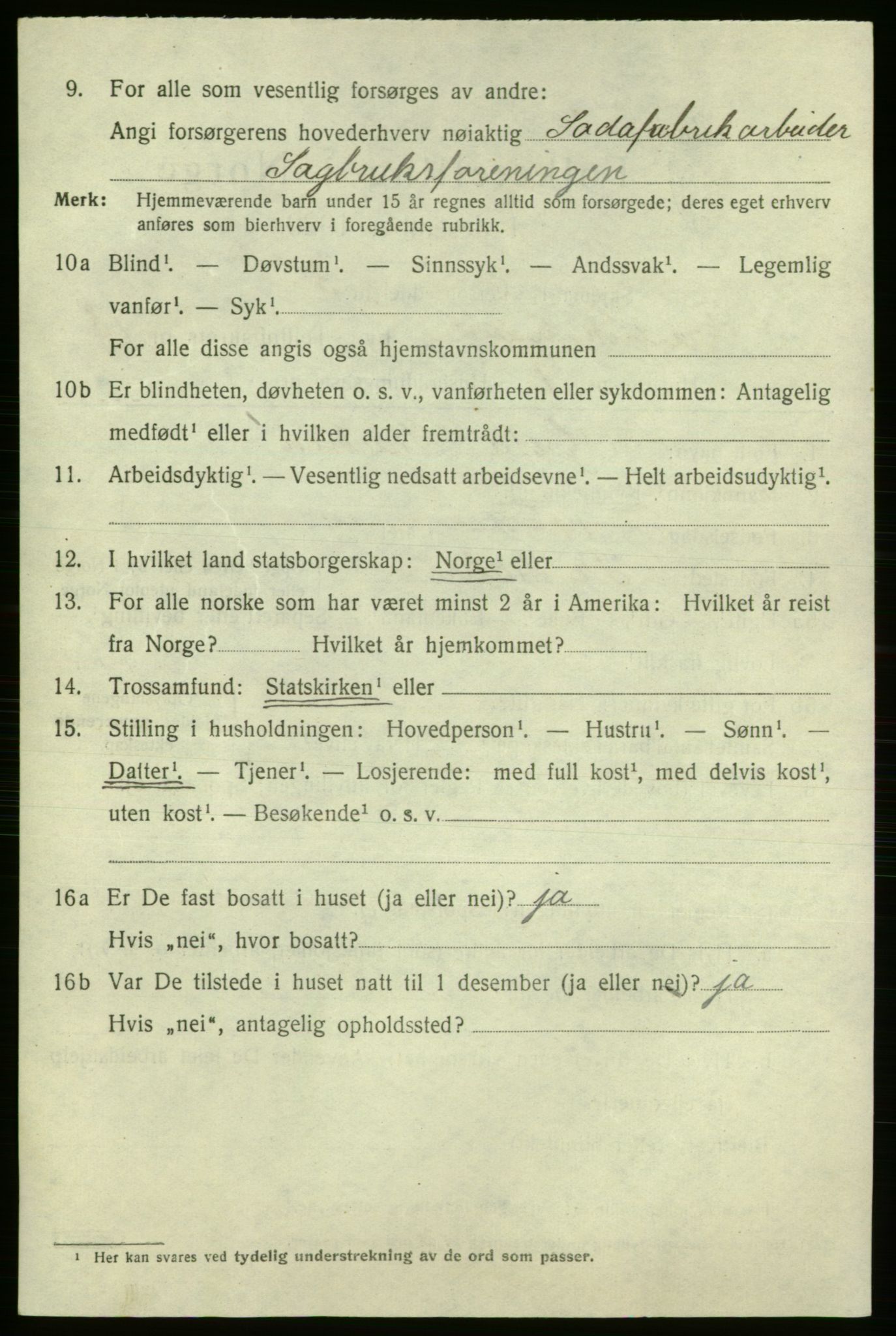 SAO, 1920 census for Fredrikshald, 1920, p. 27294