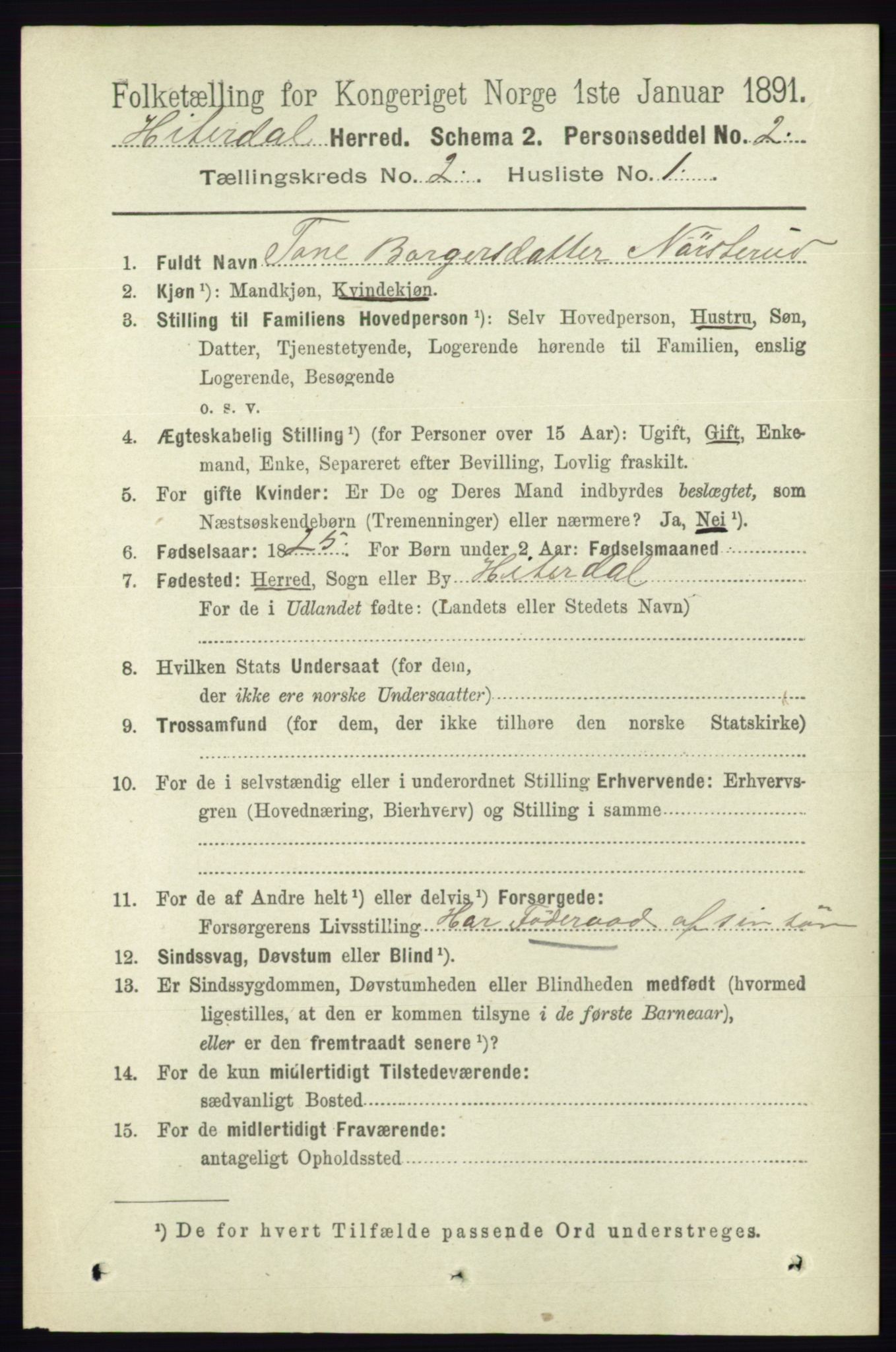 RA, 1891 census for 0823 Heddal, 1891, p. 570