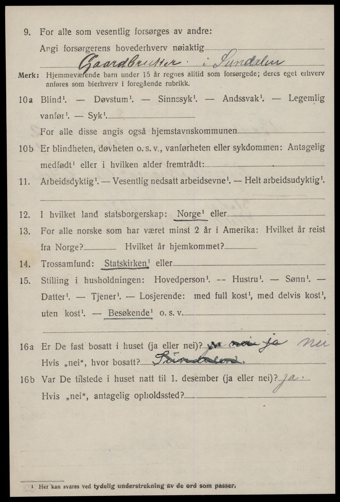 SAT, 1920 census for Brattvær, 1920, p. 799