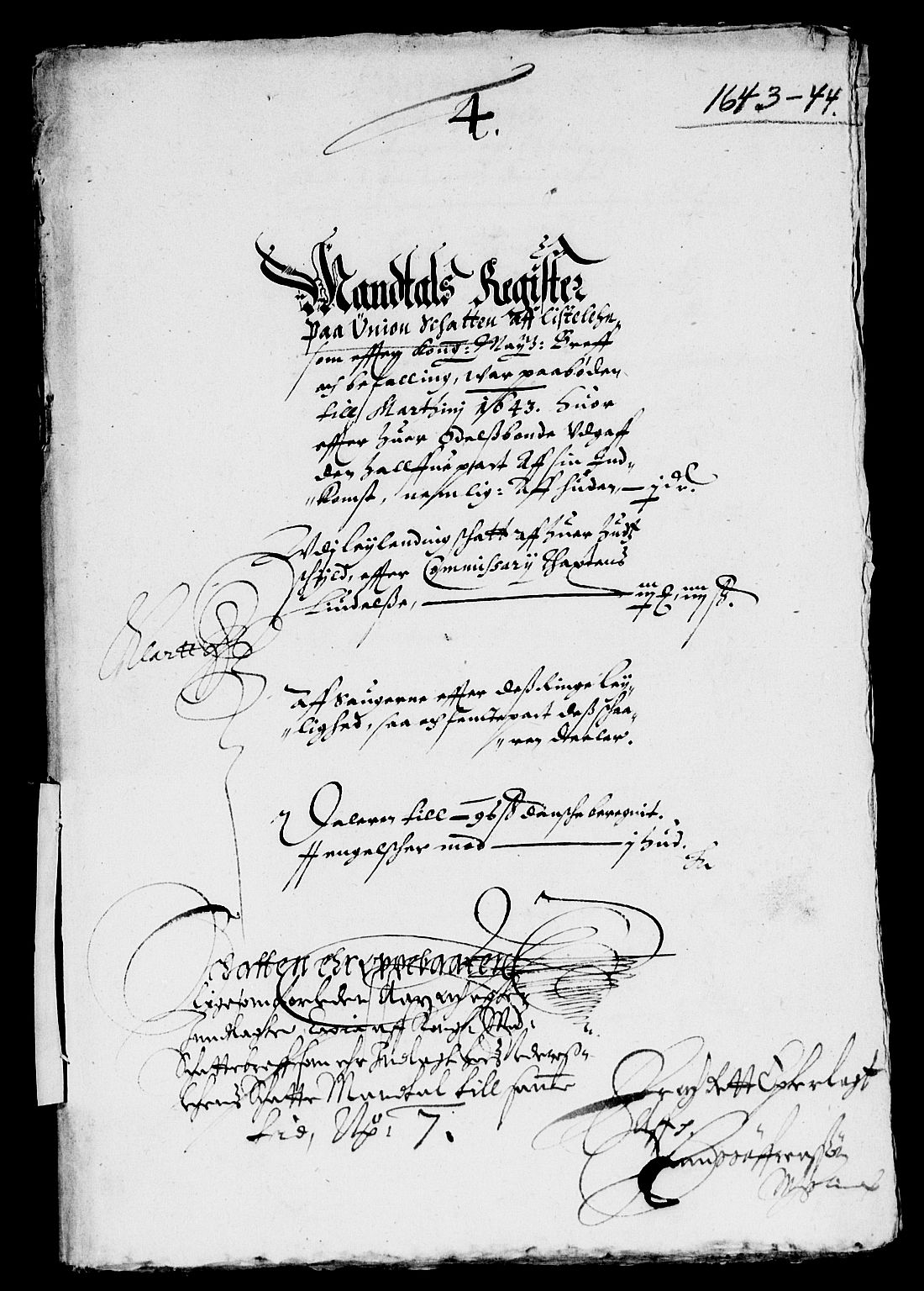 Rentekammeret inntil 1814, Reviderte regnskaper, Lensregnskaper, AV/RA-EA-5023/R/Rb/Rbr/L0015: Lista len, 1643-1645