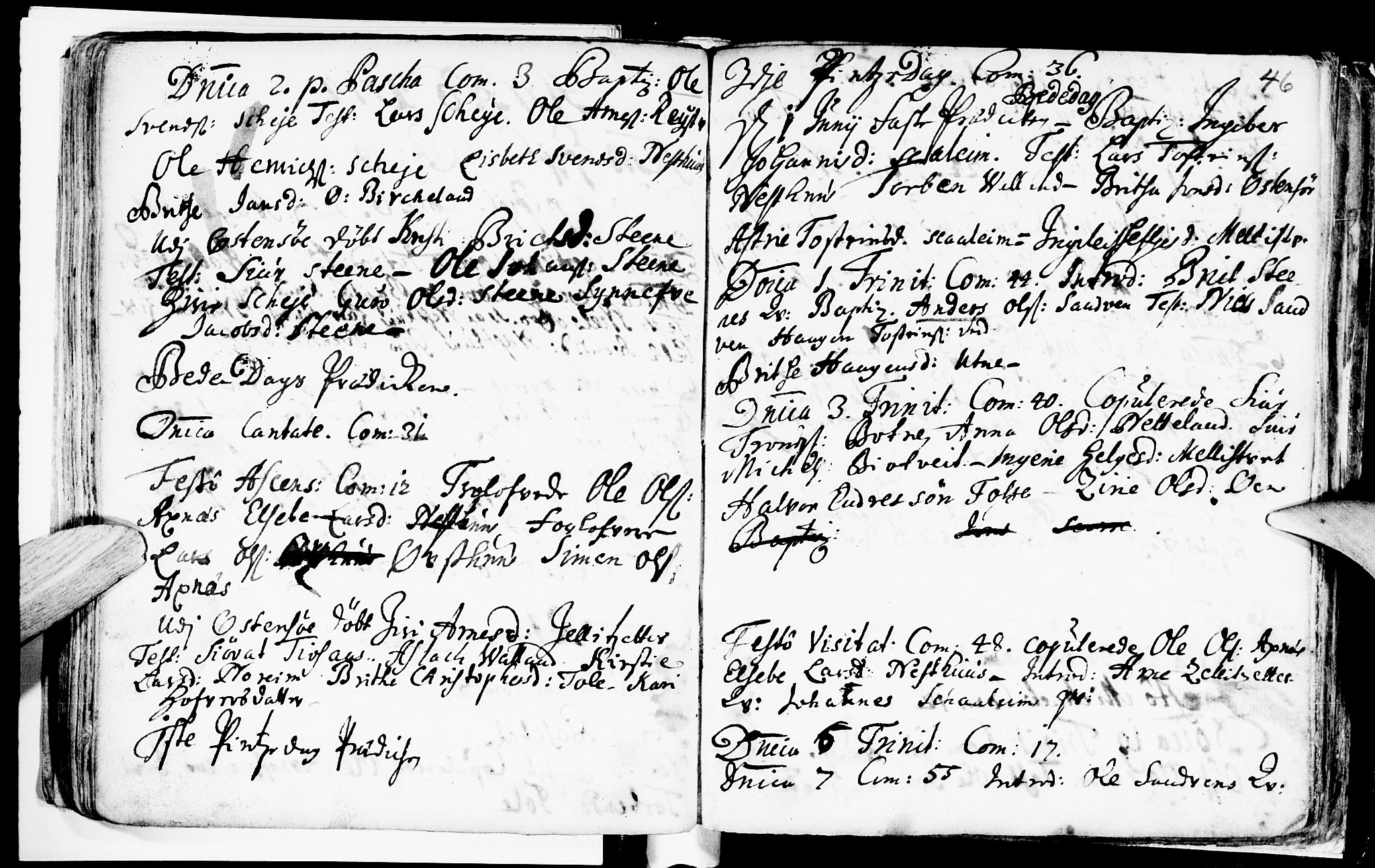 Kvam sokneprestembete, AV/SAB-A-76201/H/Haa: Parish register (official) no. A 2, 1696-1741, p. 46