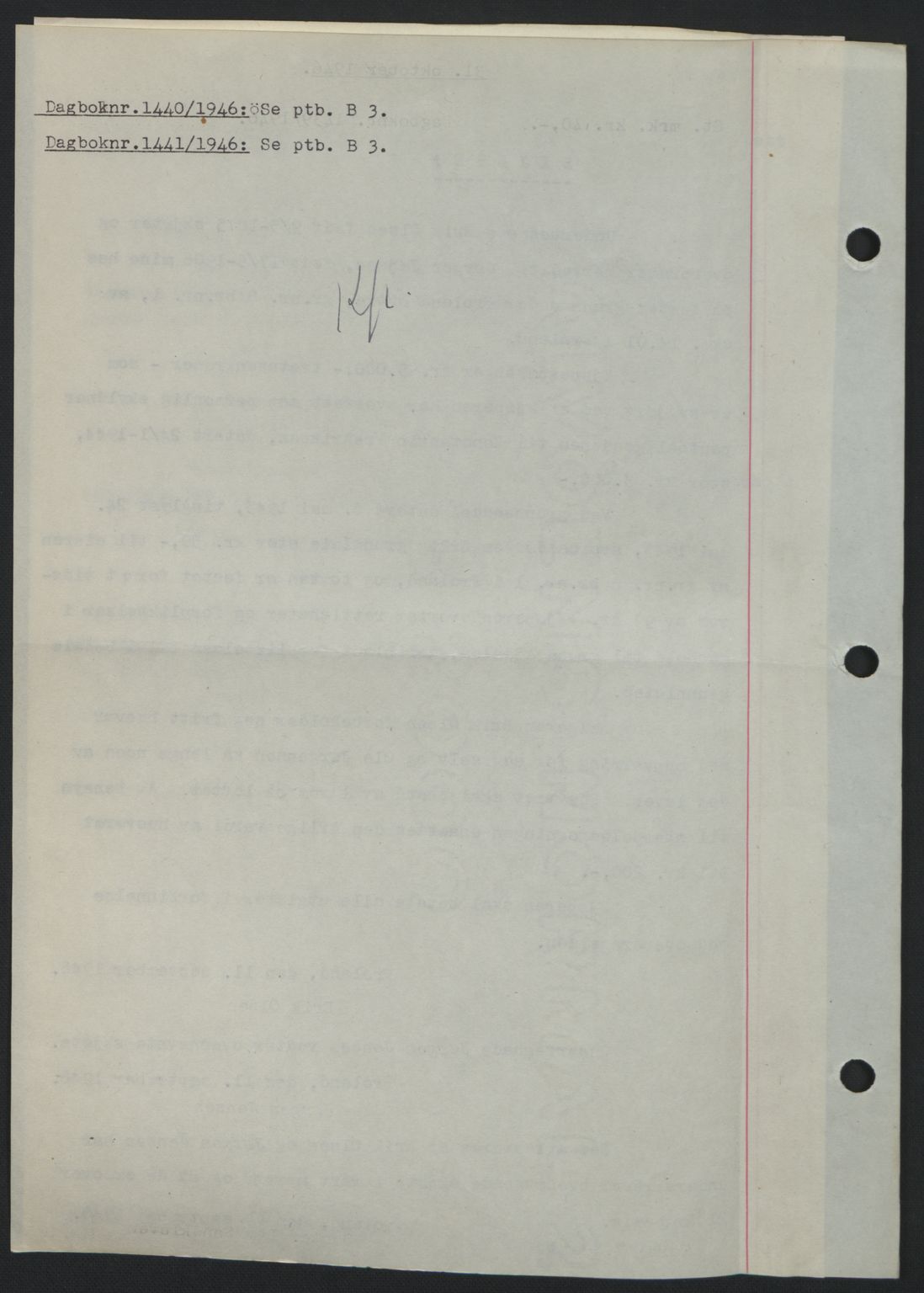Nedenes sorenskriveri, SAK/1221-0006/G/Gb/Gba/L0056: Mortgage book no. A8, 1946-1947, Diary no: : 1440/1946