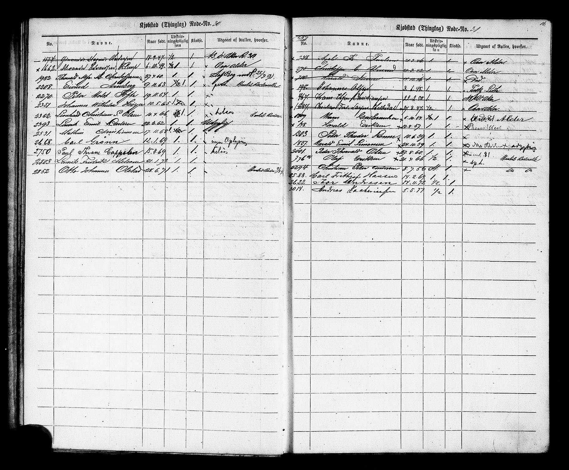 Oslo mønstringskontor, SAO/A-10569g/F/Fc/Fcc/L0001: Utskrivningsregisterrulle, 1860, p. 18